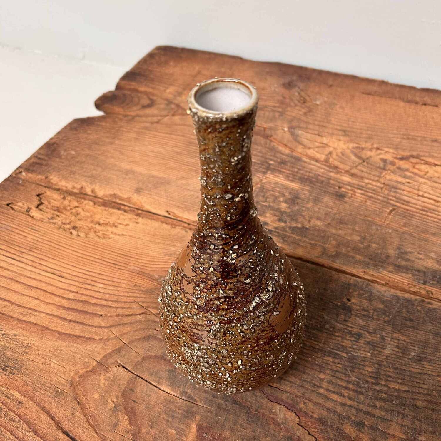 Elegant Shigaraki Ware Ikebana Flower Vase, Japan.