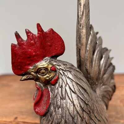 Japanese Okimono, Rooster and Hen, Taishō Period.
