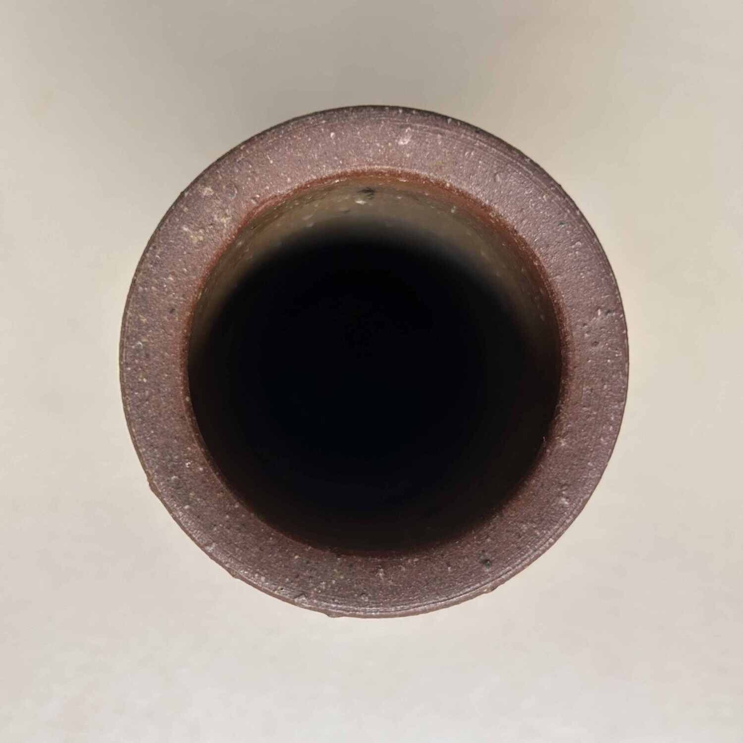Minimalist Bizen Ikebana Flower Vase, Japan.