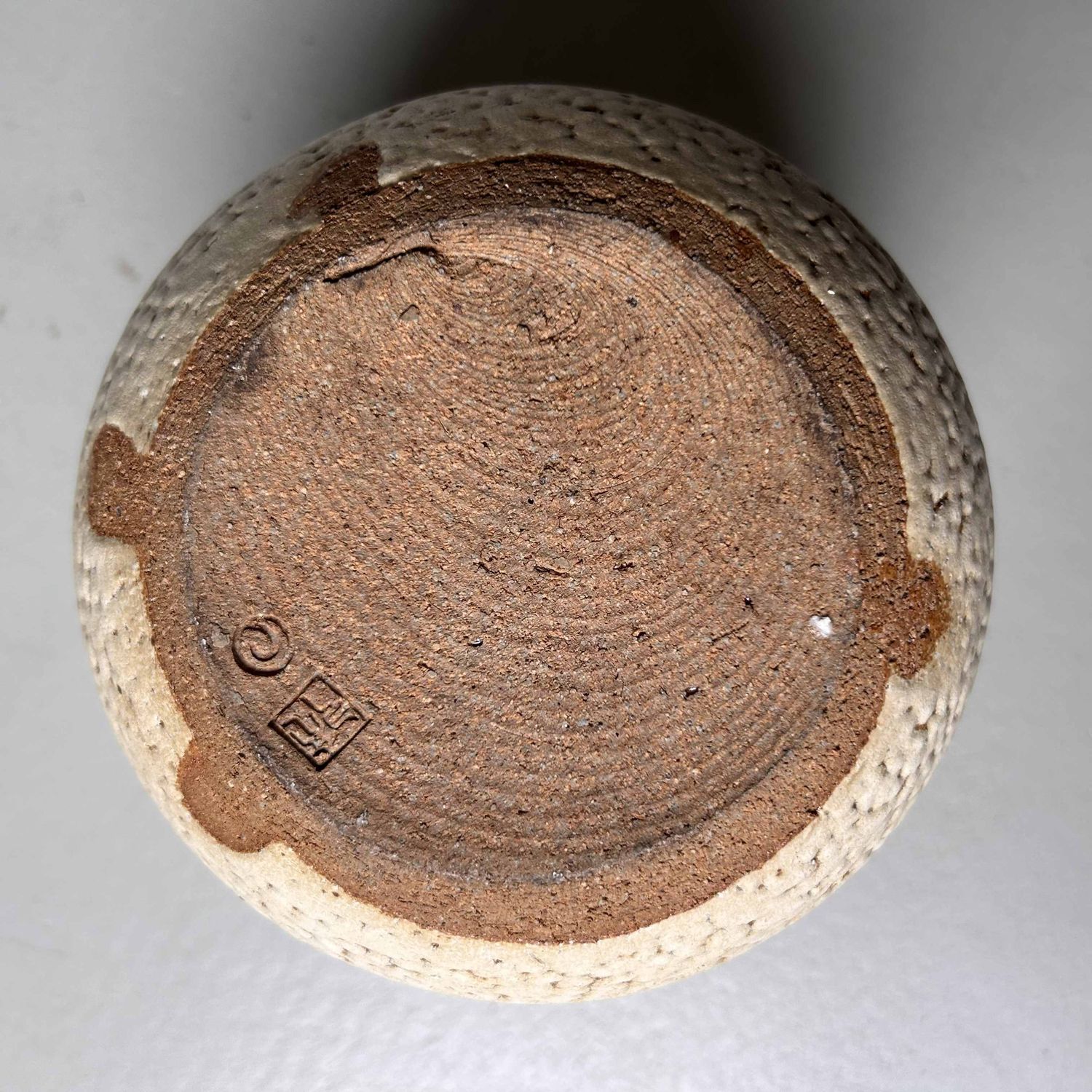 Glazed Earthenware Ikebana Flower Vase, Agano Yaki, Japan.