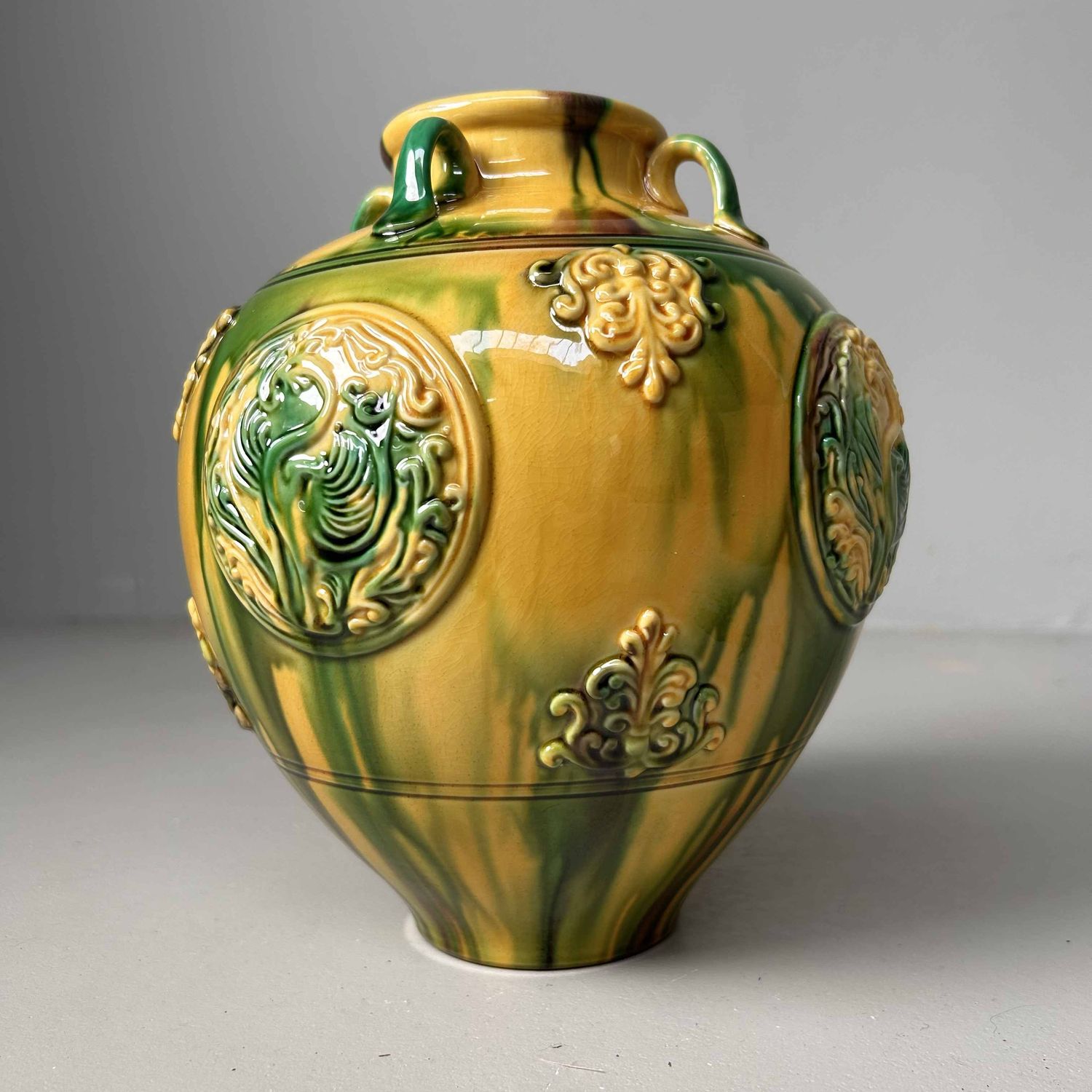 Feniks Ikebana Bloemenvaas, jaren '70, Nagasaki Sansai, Japan.