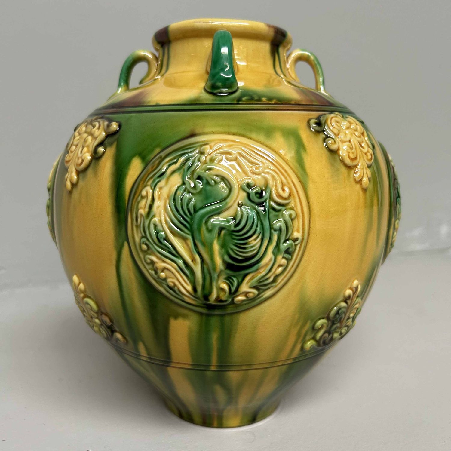 Feniks Ikebana Bloemenvaas, jaren '70, Nagasaki Sansai, Japan.