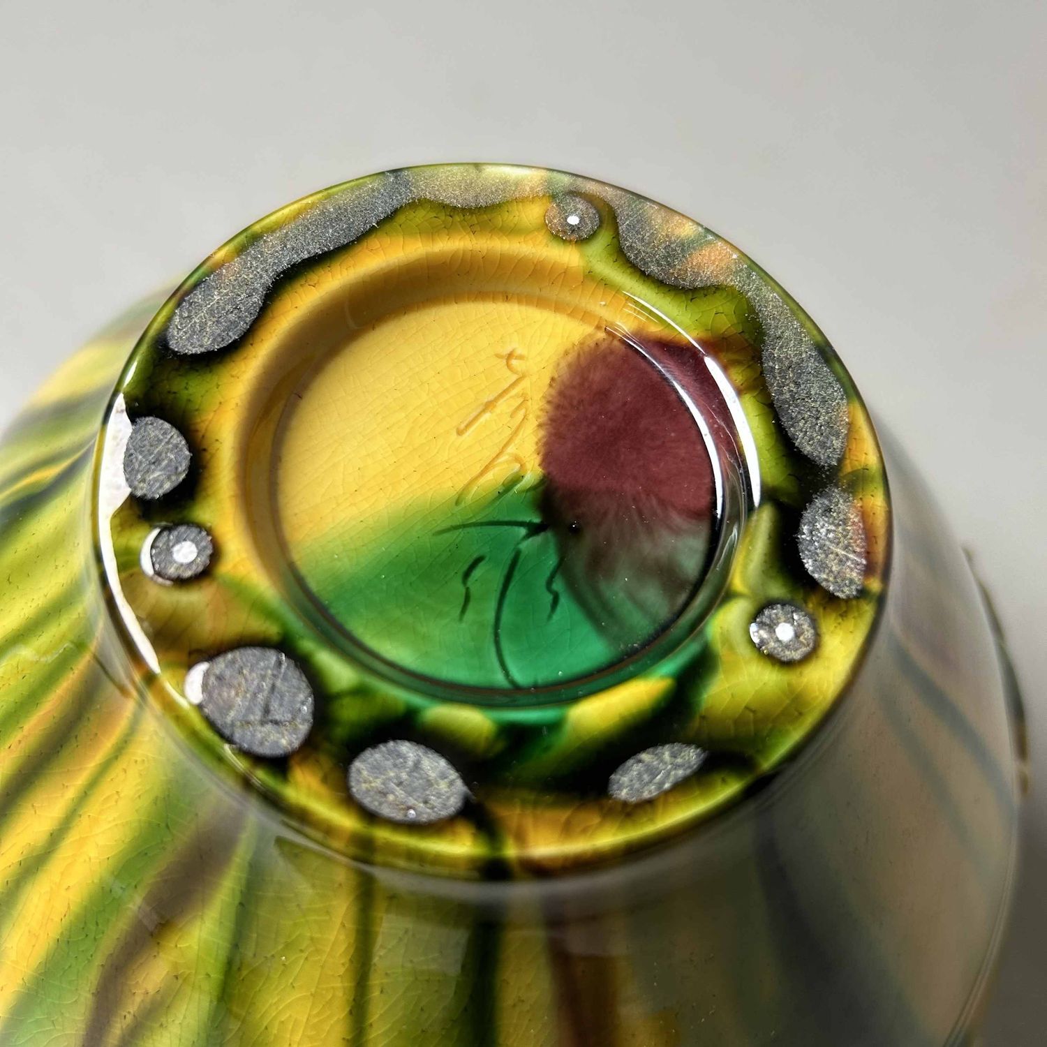 Feniks Ikebana Bloemenvaas, jaren '70, Nagasaki Sansai, Japan.