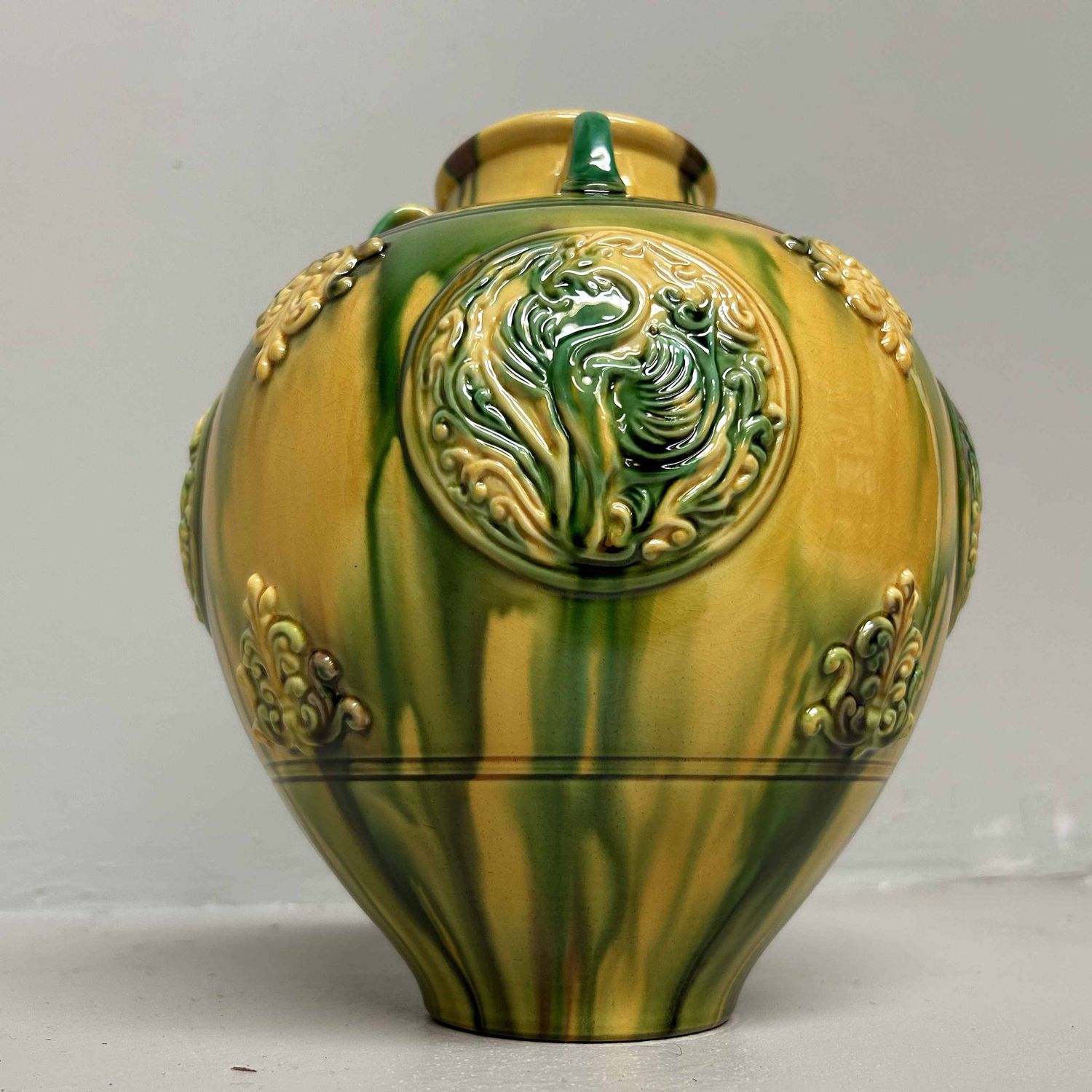 Feniks Ikebana Bloemenvaas, jaren '70, Nagasaki Sansai, Japan.