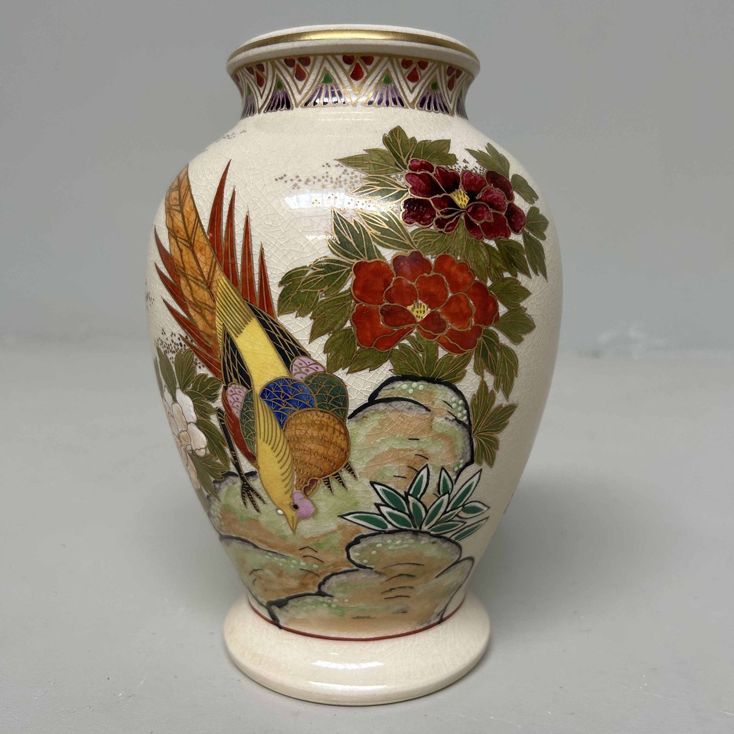 Japanse Satsuma Ikebana Bloemenvaas, Shōwa-periode.