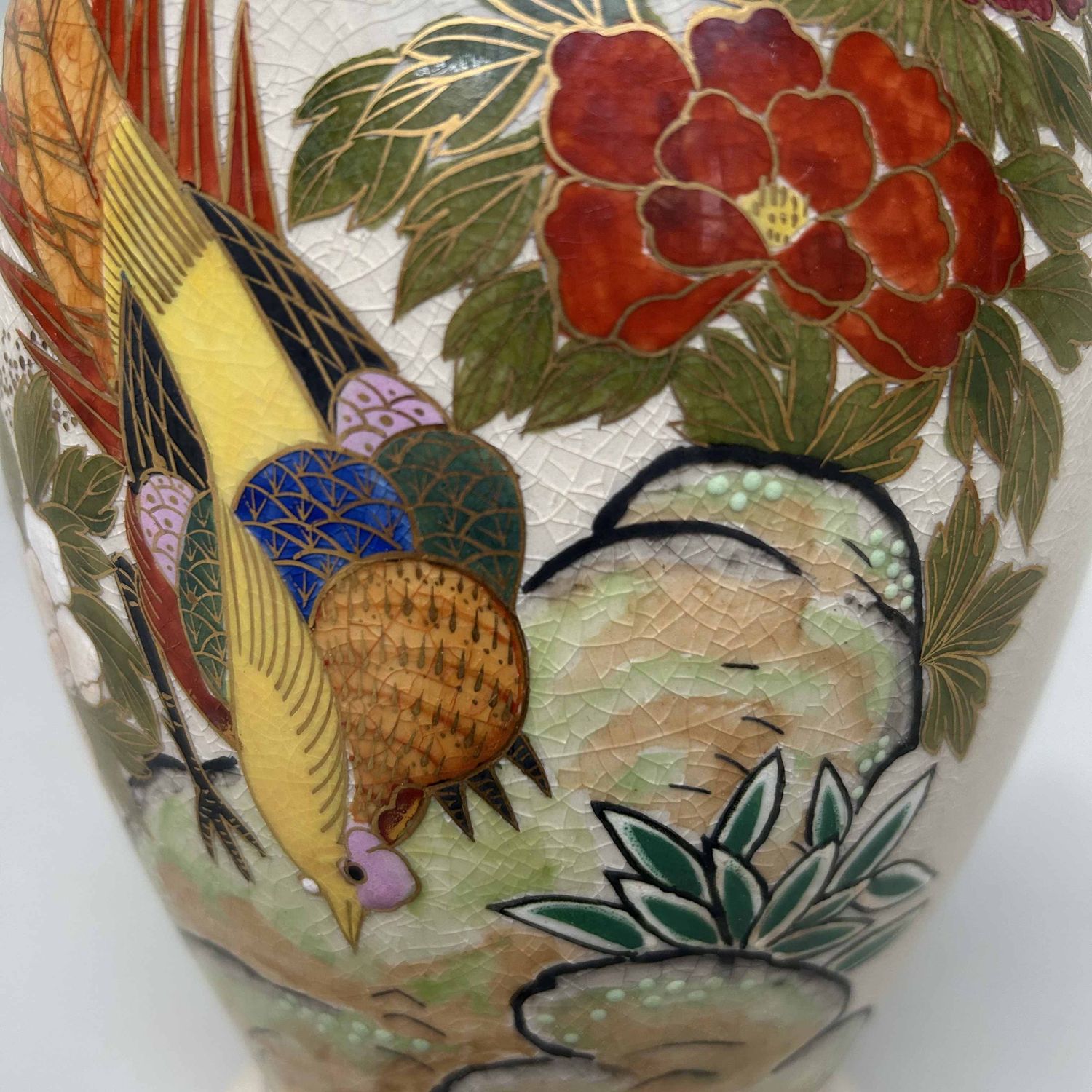 Japanse Satsuma Ikebana Bloemenvaas, Shōwa-periode.