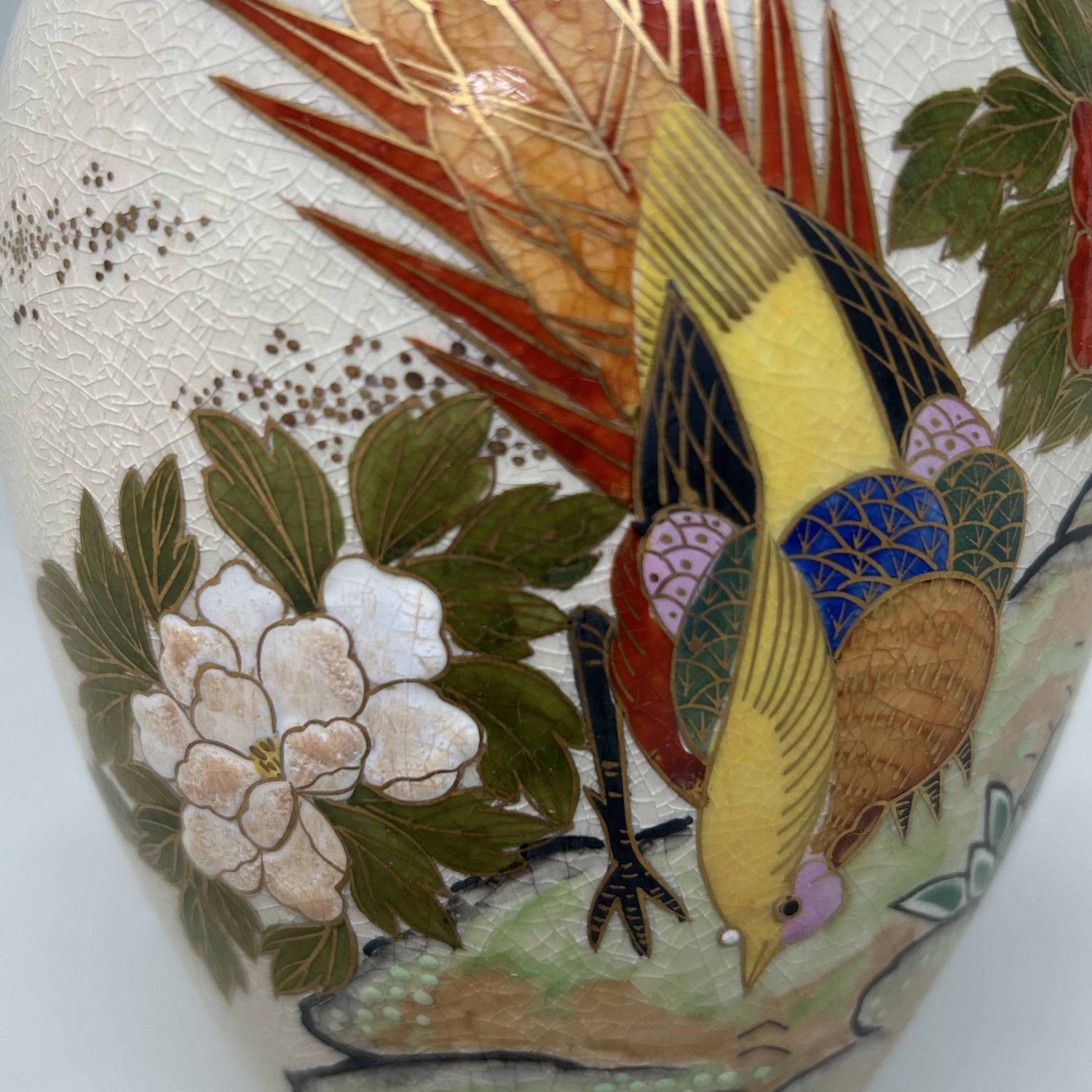 Japanse Satsuma Ikebana Bloemenvaas, Shōwa-periode.