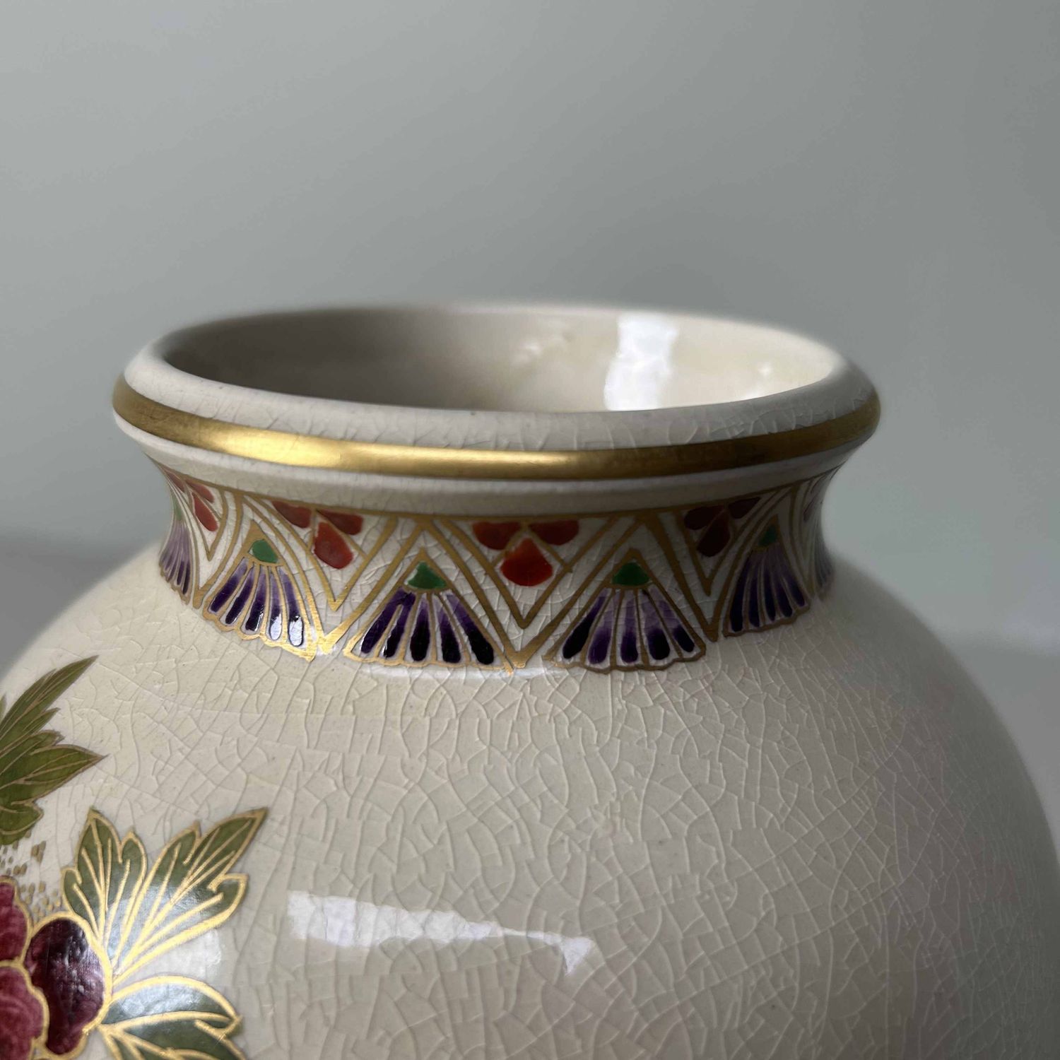 Japanse Satsuma Ikebana Bloemenvaas, Shōwa-periode.