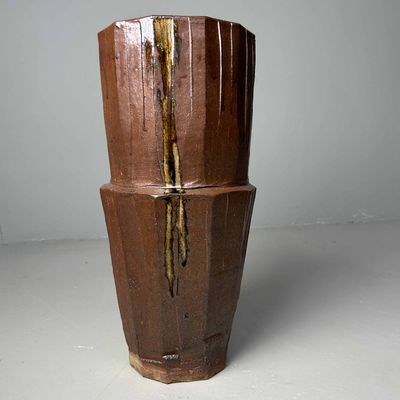 Ikebana Flower Vase, Agano Yaki, Shōwa Period, Japan.