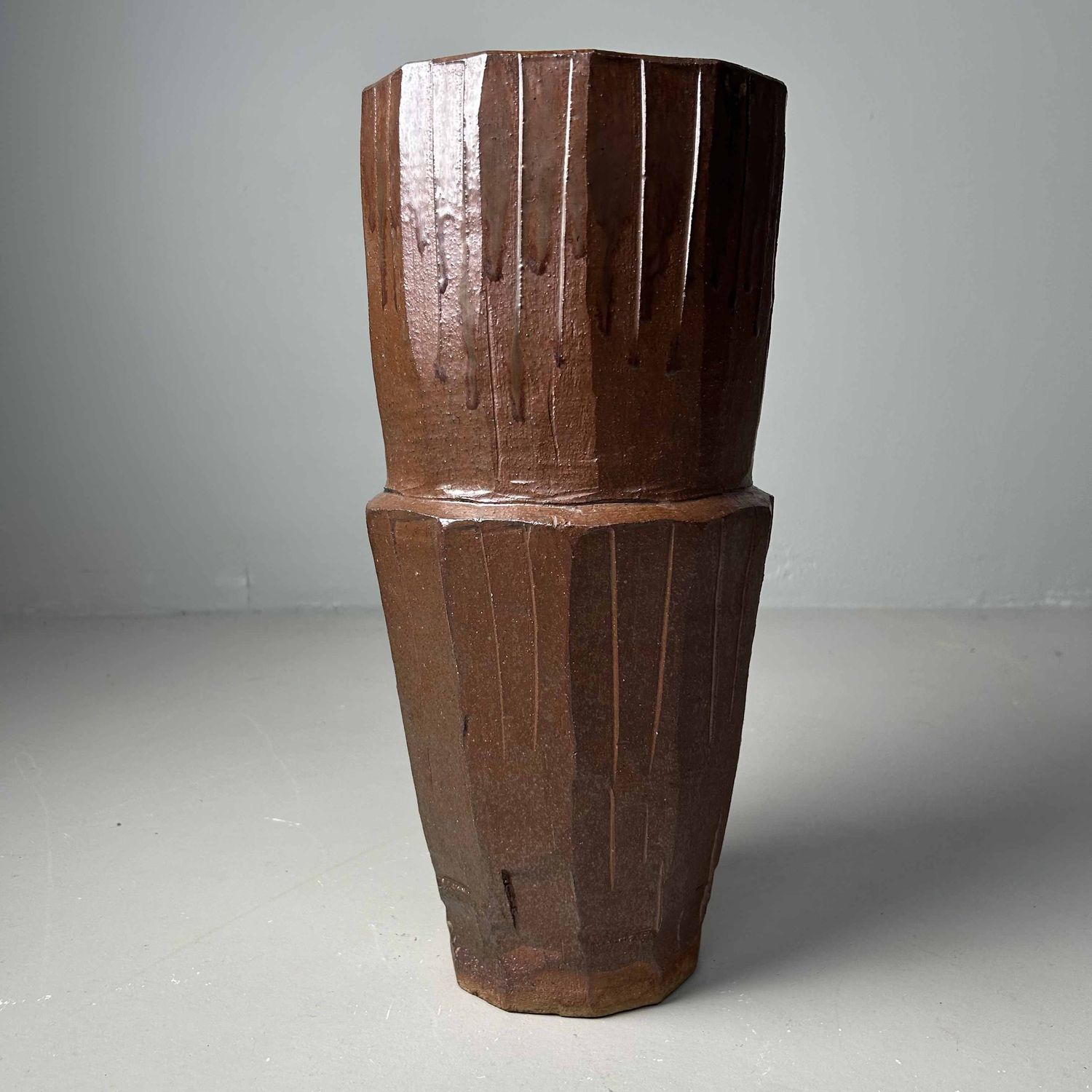 Ikebana Flower Vase, Agano Yaki, Shōwa Period, Japan.