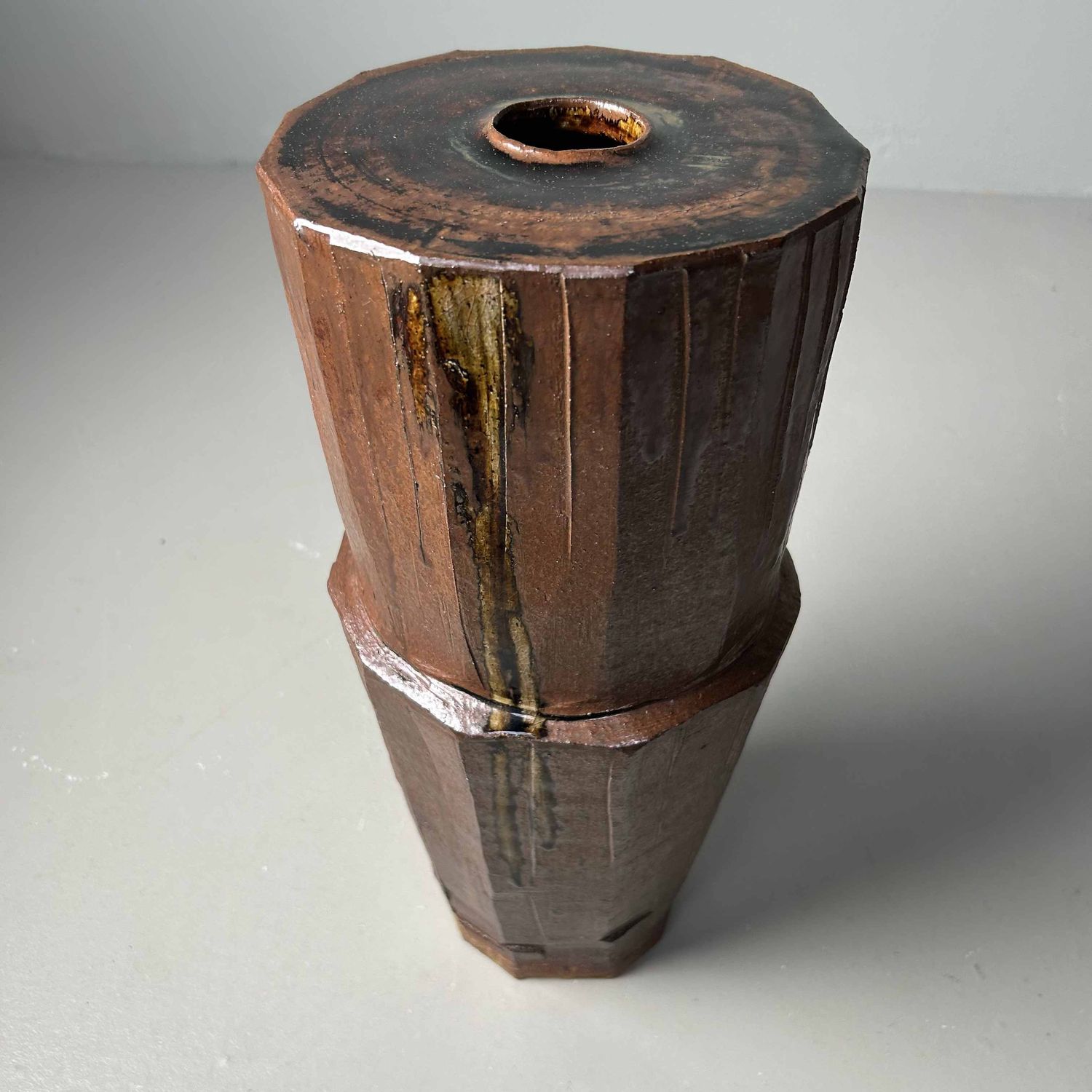 Ikebana Flower Vase, Agano Yaki, Shōwa Period, Japan.