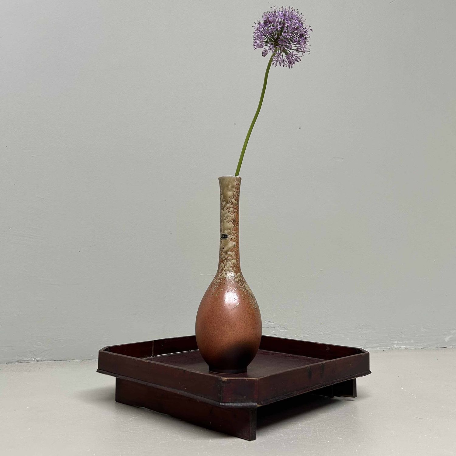 Elegant Shigaraki Flower Vase, 1960s, Japan.