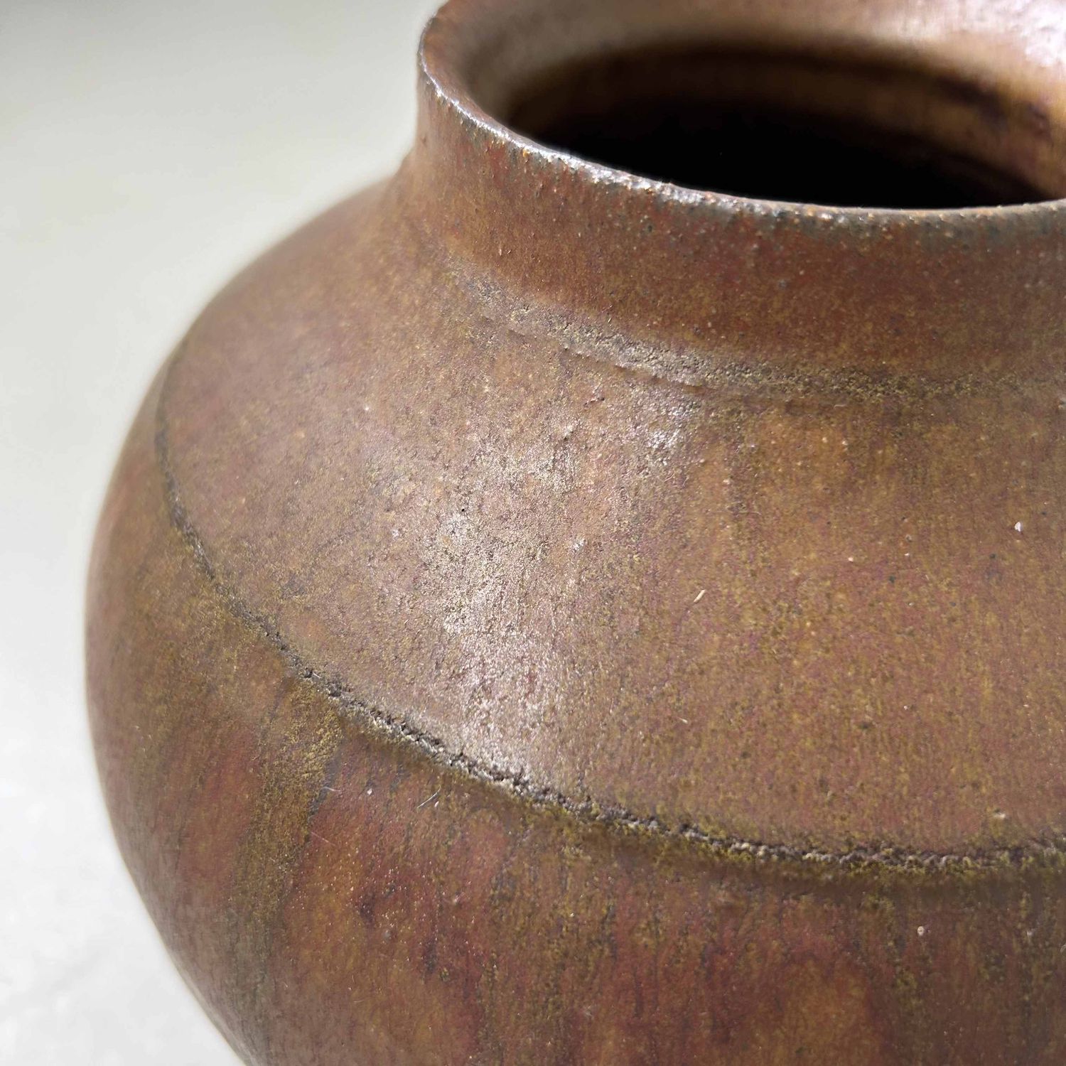 Aardewerken Ikebana Bloemenvaas, jaren '60, Japan.