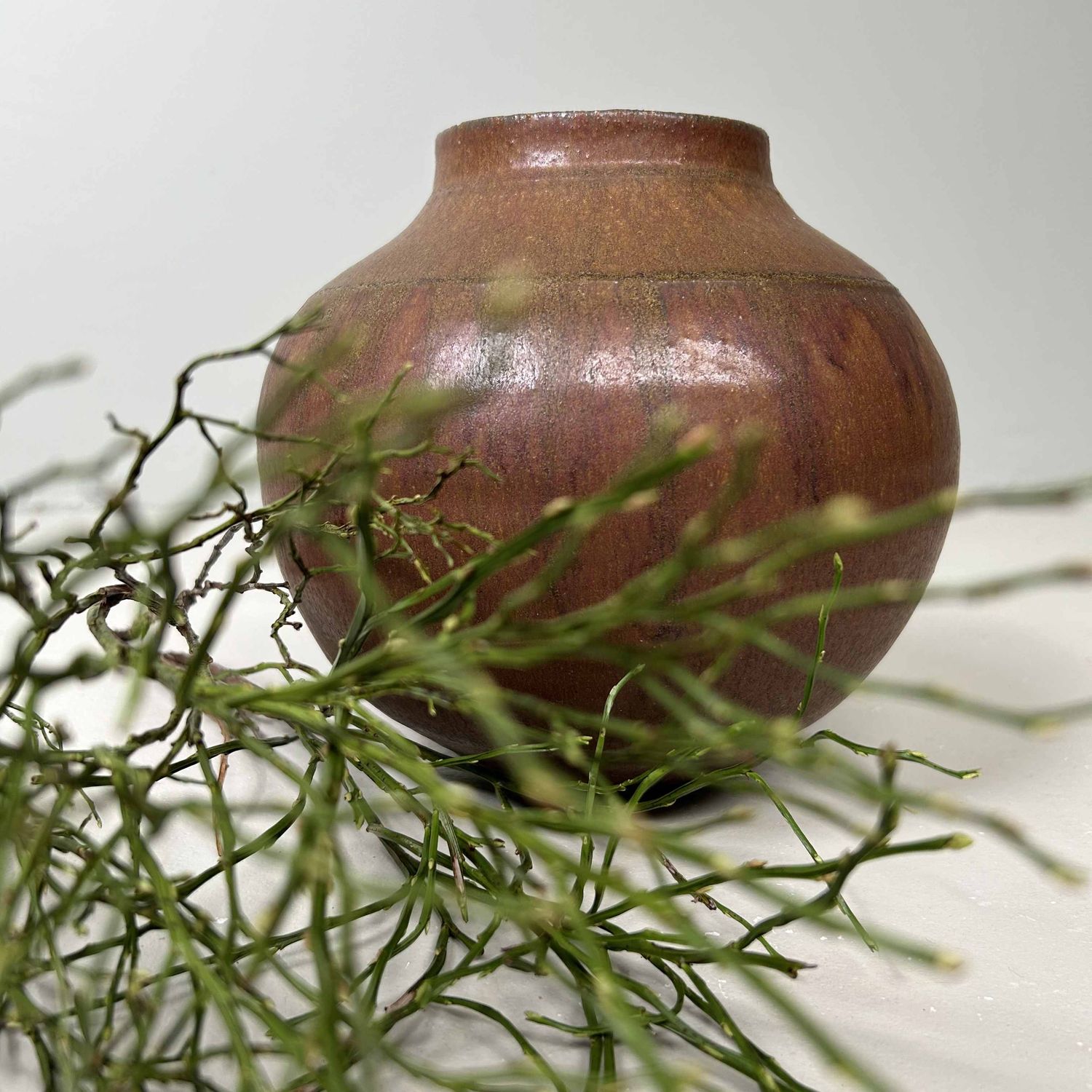 Aardewerken Ikebana Bloemenvaas, jaren '60, Japan.