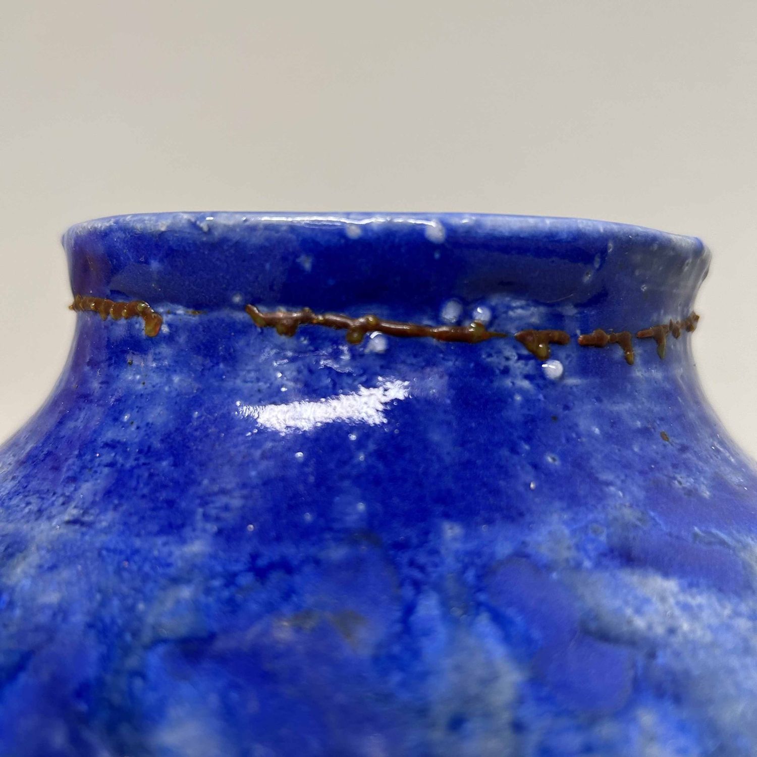 Mid Century Ikebana Bloemenvaas, Ueno Yaki, Yahata Kiln, Japan.