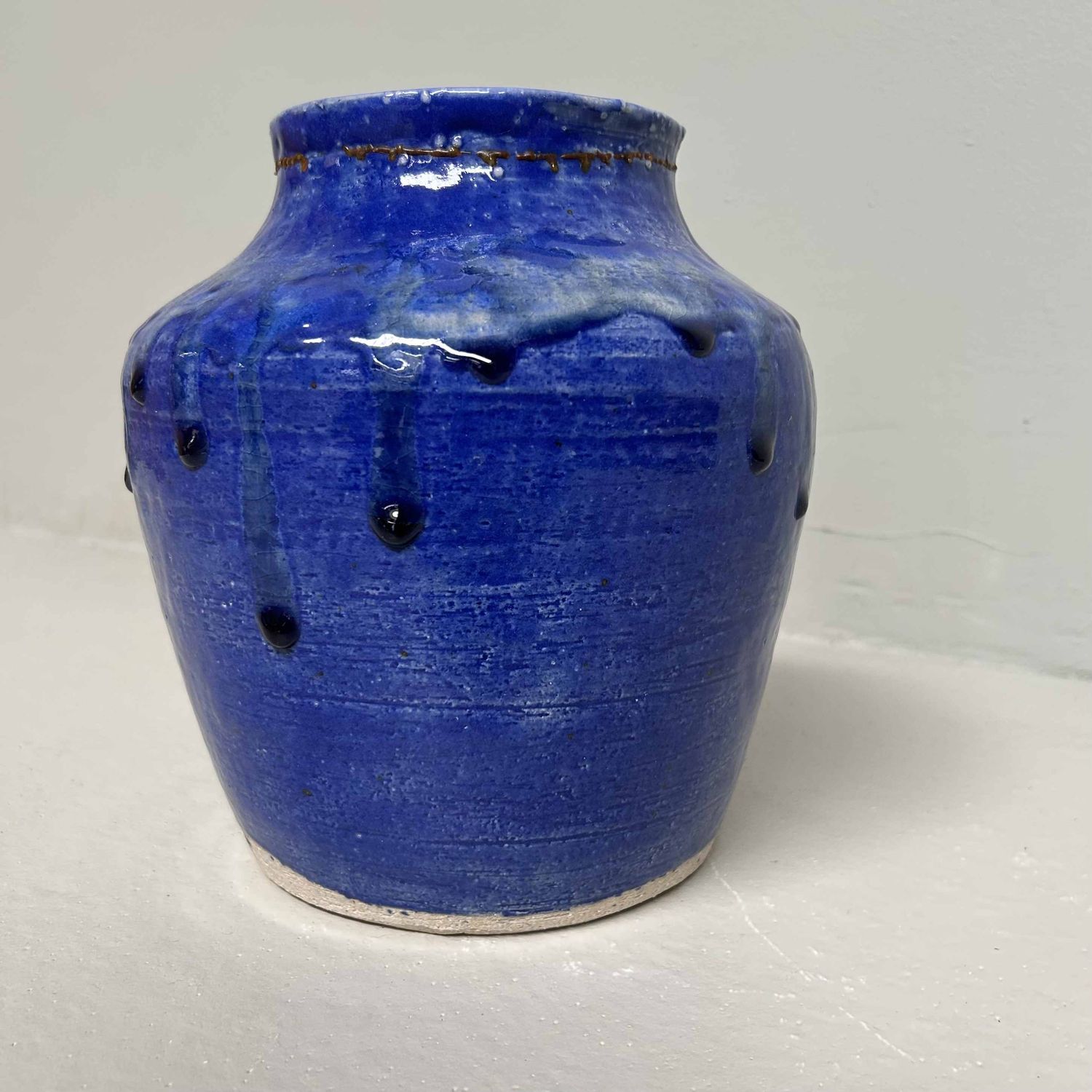 Mid Century Ikebana Bloemenvaas, Ueno Yaki, Yahata Kiln, Japan.