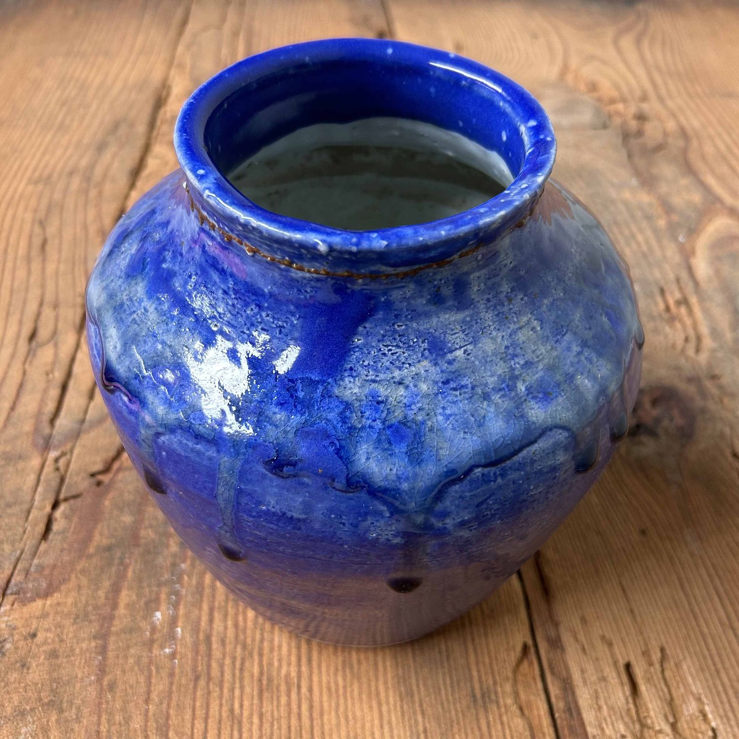 Mid Century Ikebana Bloemenvaas, Ueno Yaki, Yahata Kiln, Japan.