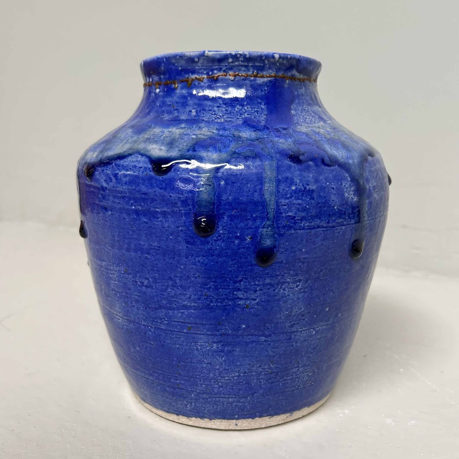 Mid Century Ikebana Bloemenvaas, Ueno Yaki, Yahata Kiln, Japan.