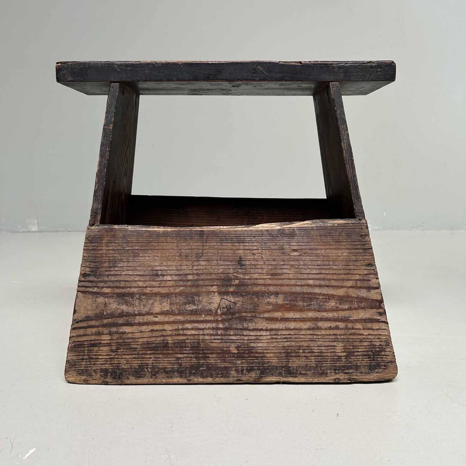 Fumidai 踏み台 Wooden Step Stool, Taishō Period, Japan.