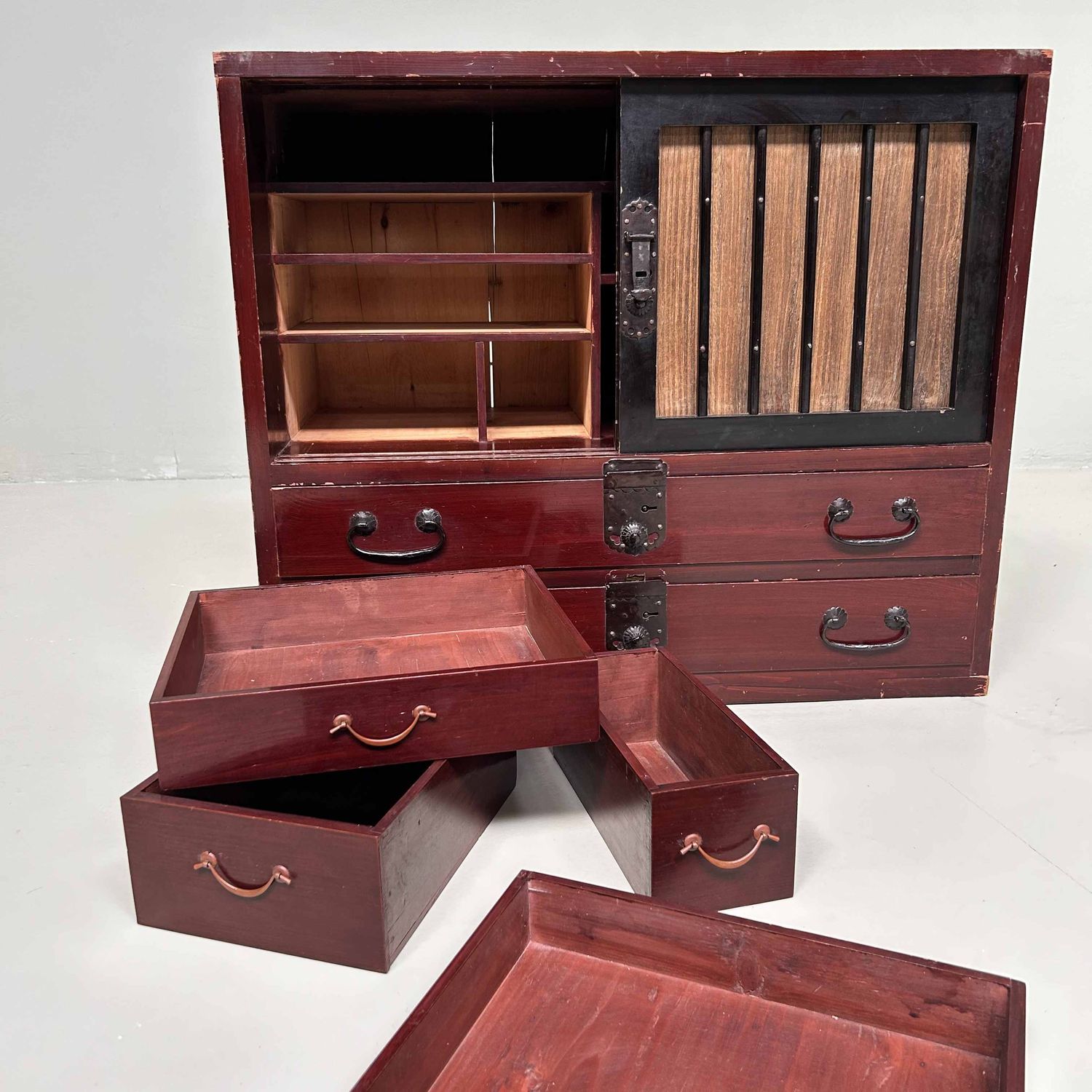 Authentieke Tansu, Japanse Opbergkast, Meiji-periode.