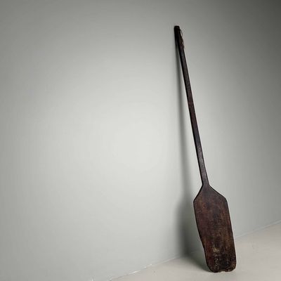 Antique wooden shovel/paddle, Meiji period, Japan.