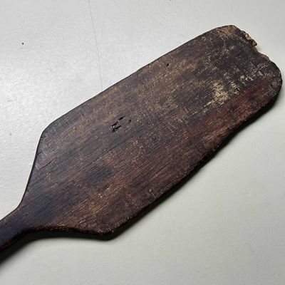Antieke houten schep / peddel, Meiji-periode, Japan.