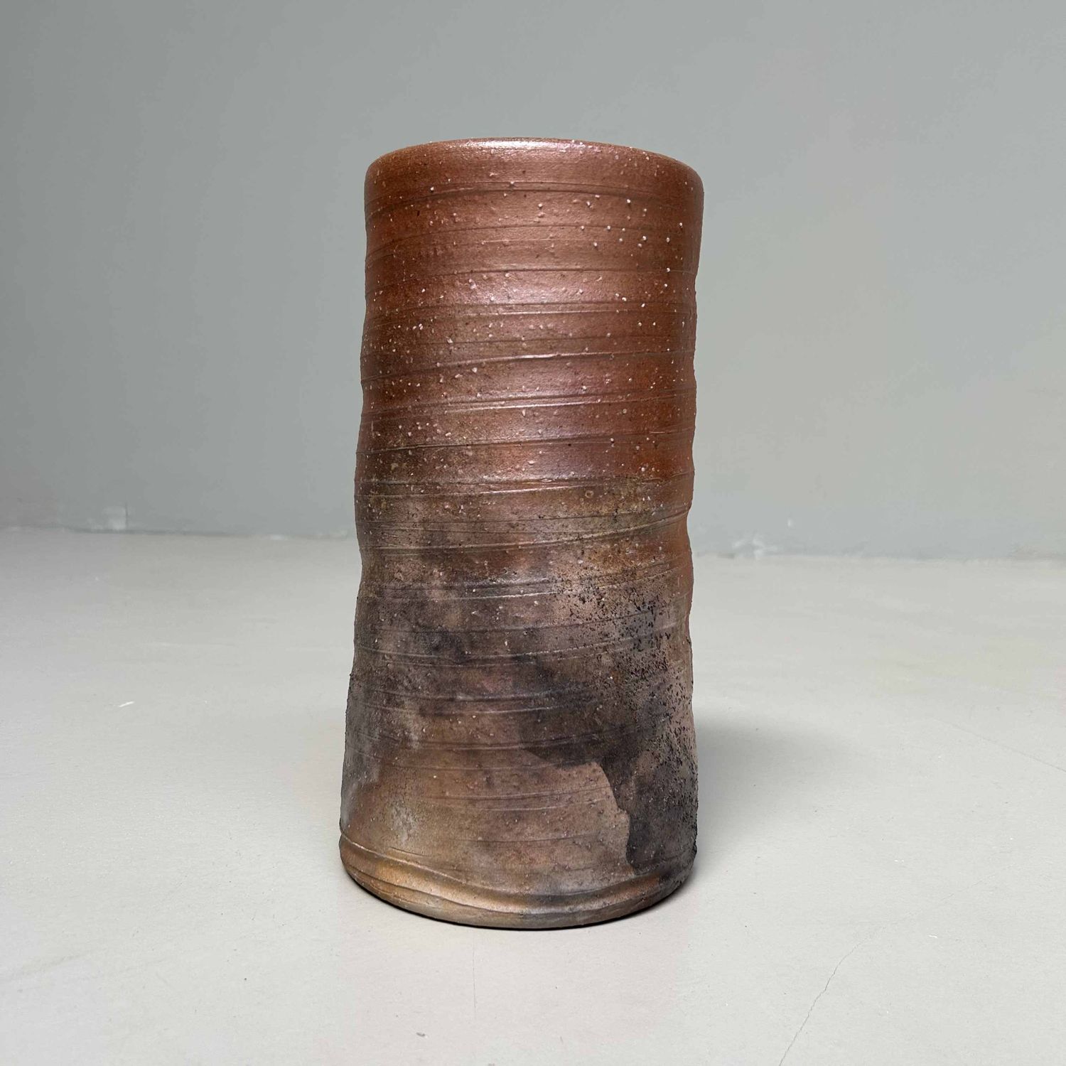 Shigaraki Yaki Ikebana Flower Vase, 1970s, Japan.