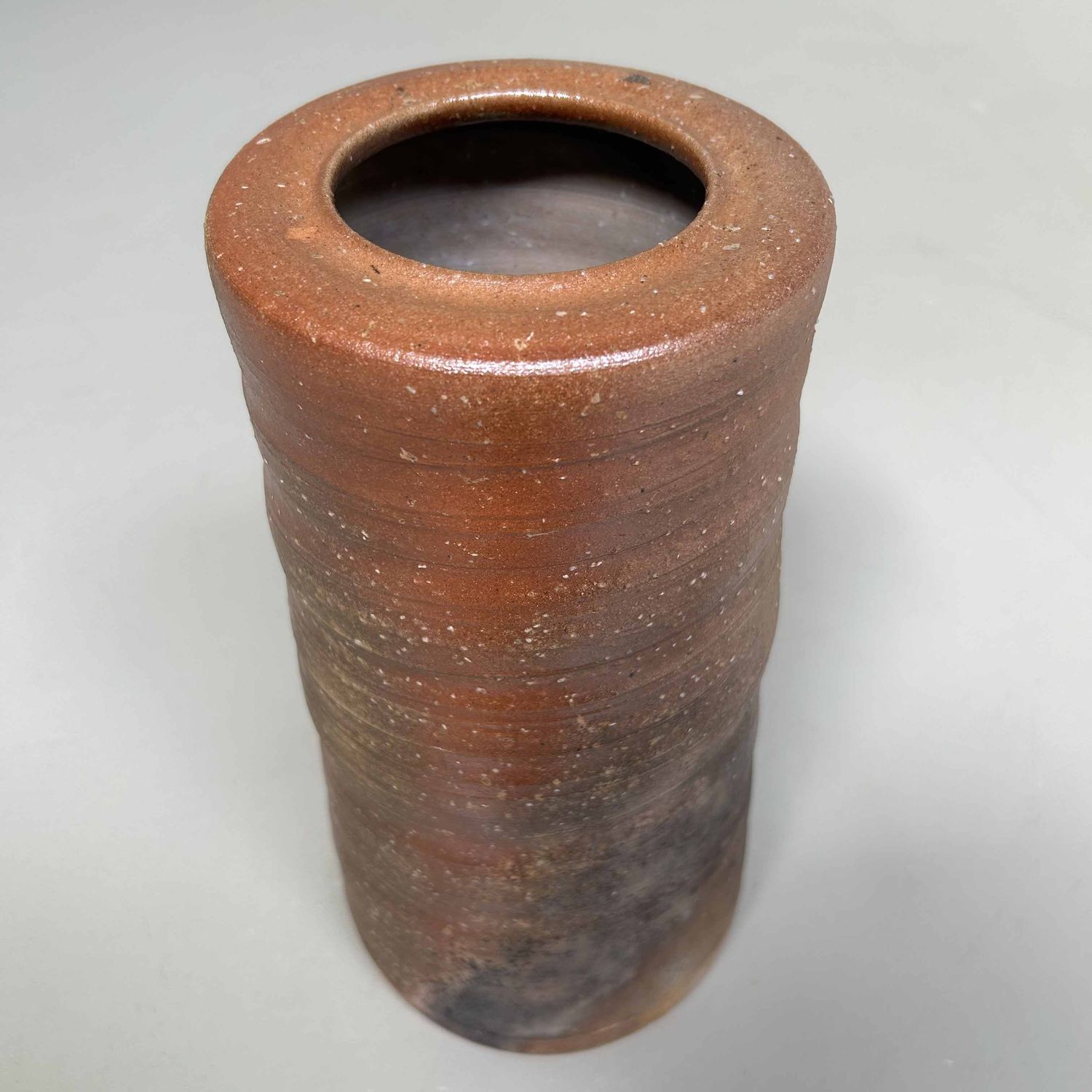 Shigaraki Yaki Ikebana Flower Vase, 1970s, Japan.