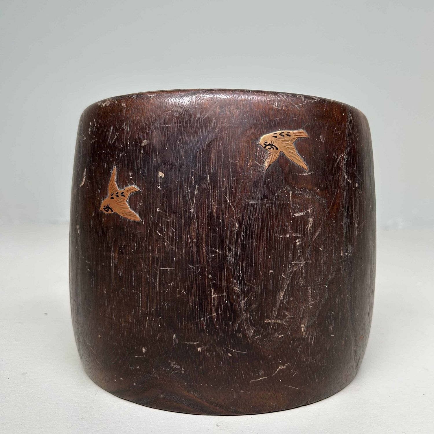 Antique Kiri Maki-e Hibachi 'Bamboo', Meiji era, Japan.