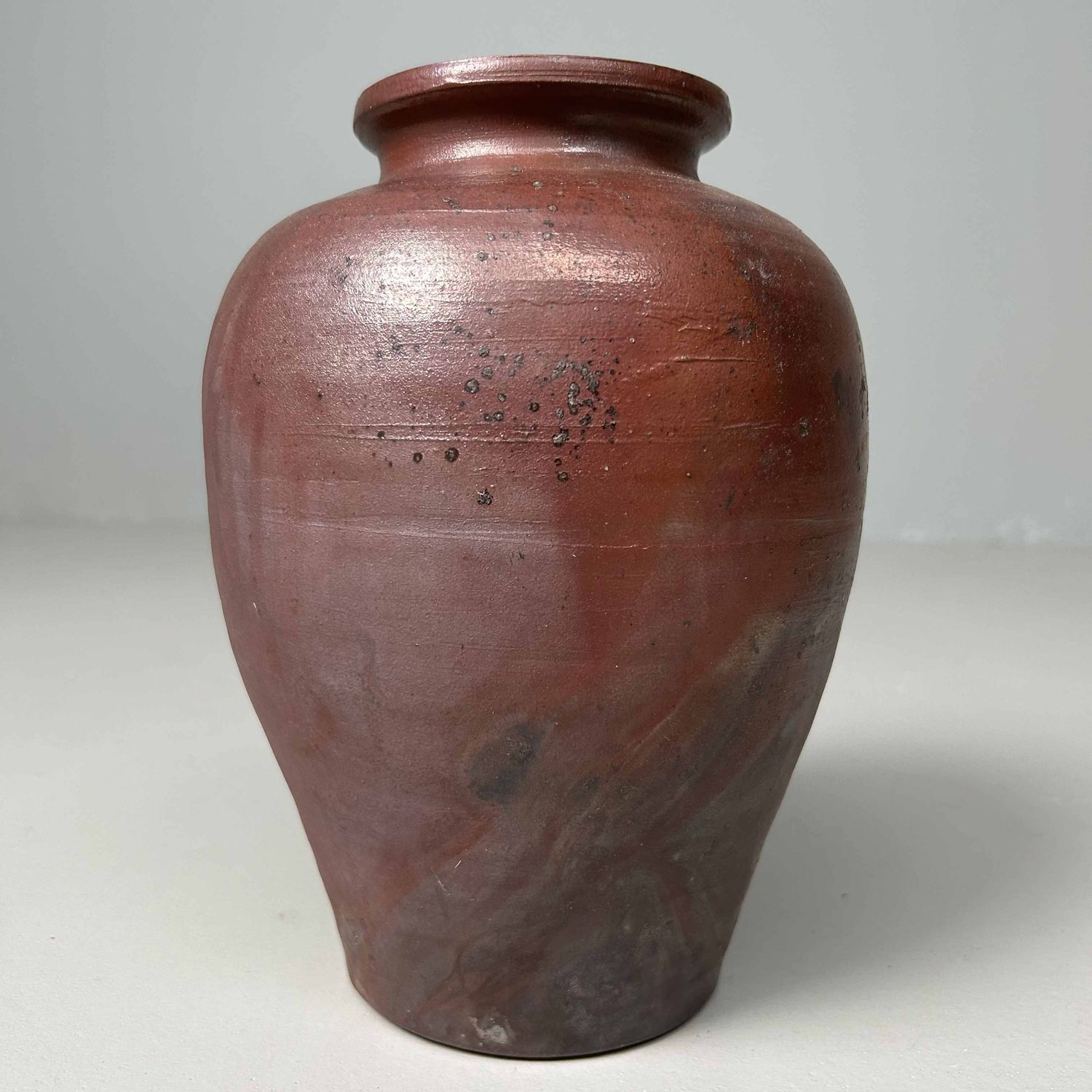 Unique Wood-fired Ikebana Vase, Traditional Tamba Yaki 丹彩窯 from Japan.