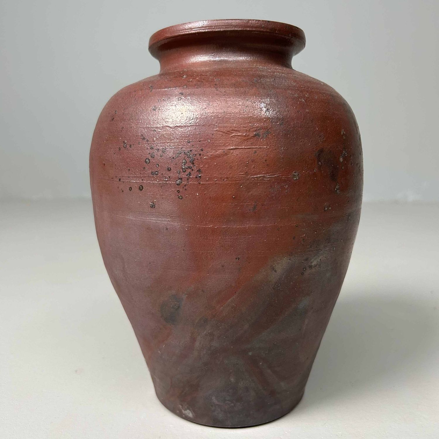 Unique Wood-fired Ikebana Vase, Traditional Tamba Yaki 丹彩窯 from Japan.