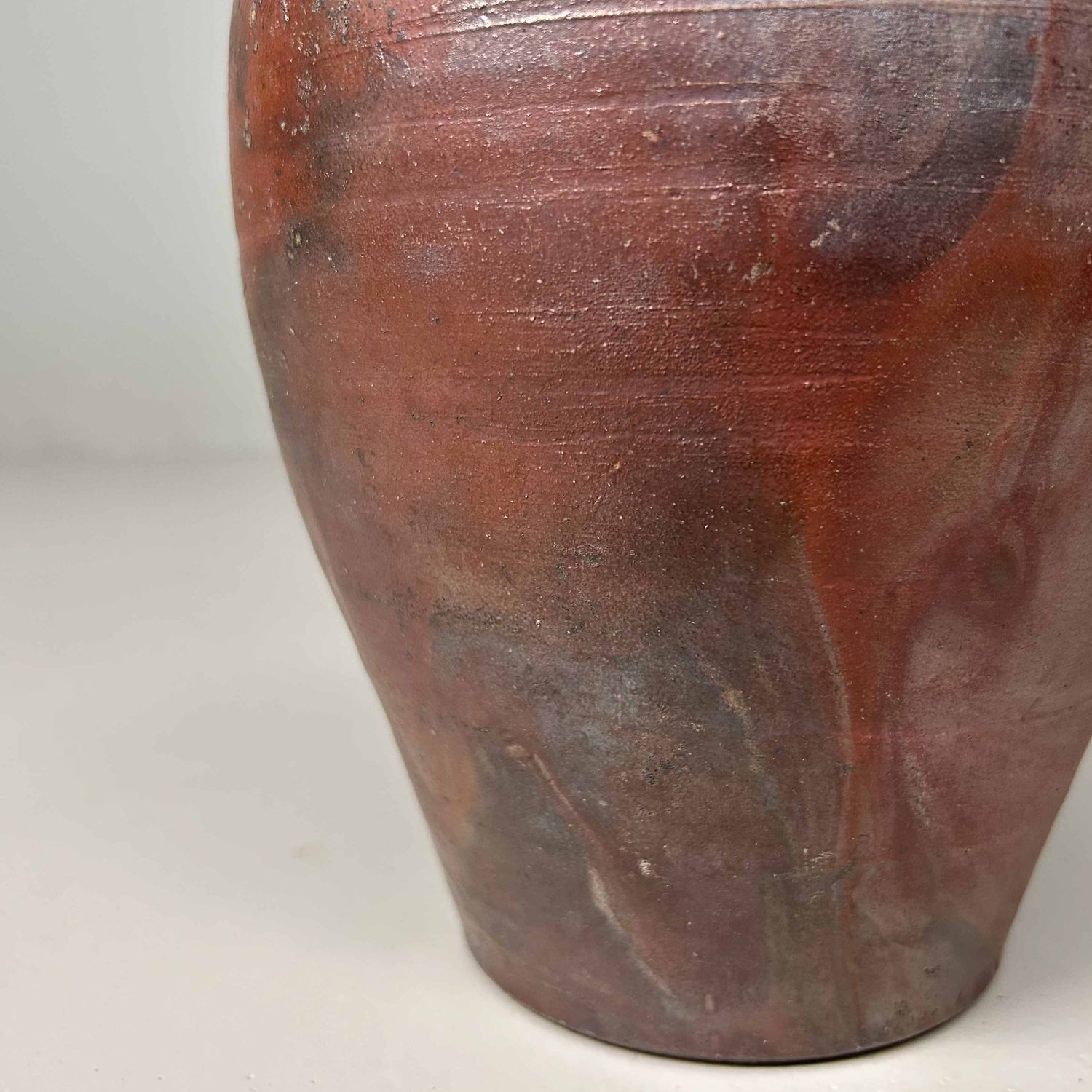 Unique Wood-fired Ikebana Vase, Traditional Tamba Yaki 丹彩窯 from Japan.