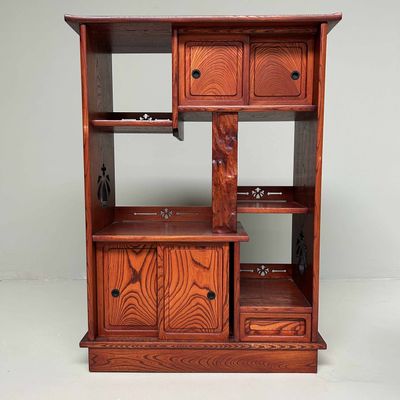 Mid-Century Cha Tansu Tea Cabinet, crafted by Matsumoto Furniture in Japan, 1970s.