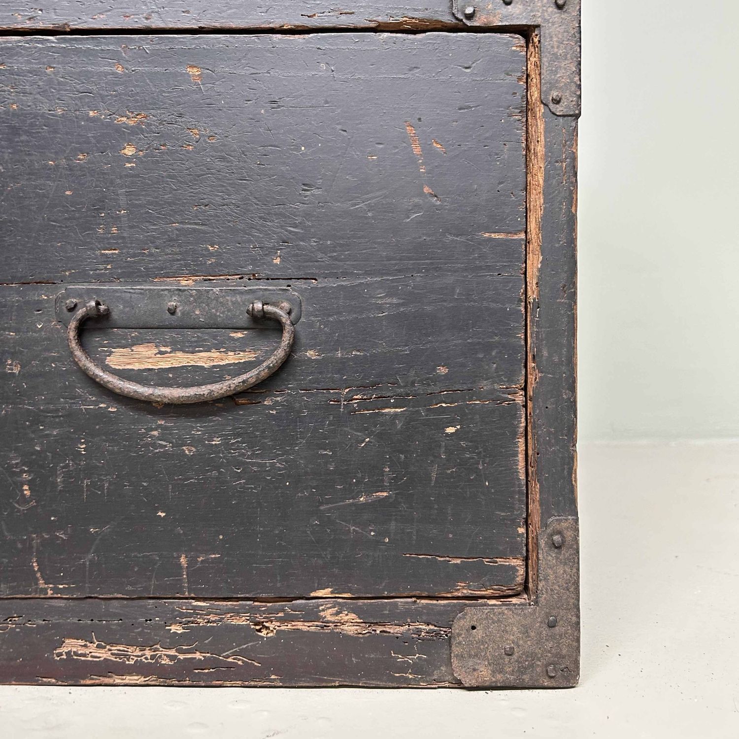 Two-Piece Lacquer Chest of Drawers Japanese Tansu, Meiji Era.