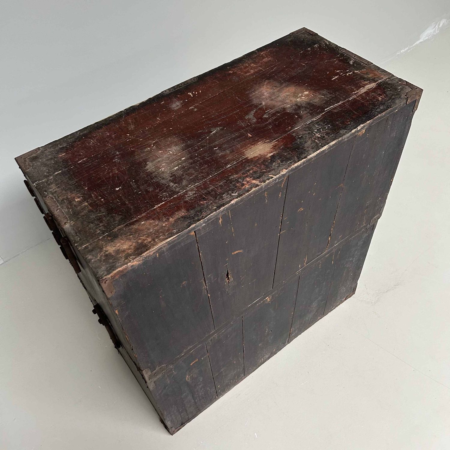 Two-Piece Lacquer Chest of Drawers Japanese Tansu, Meiji Era.