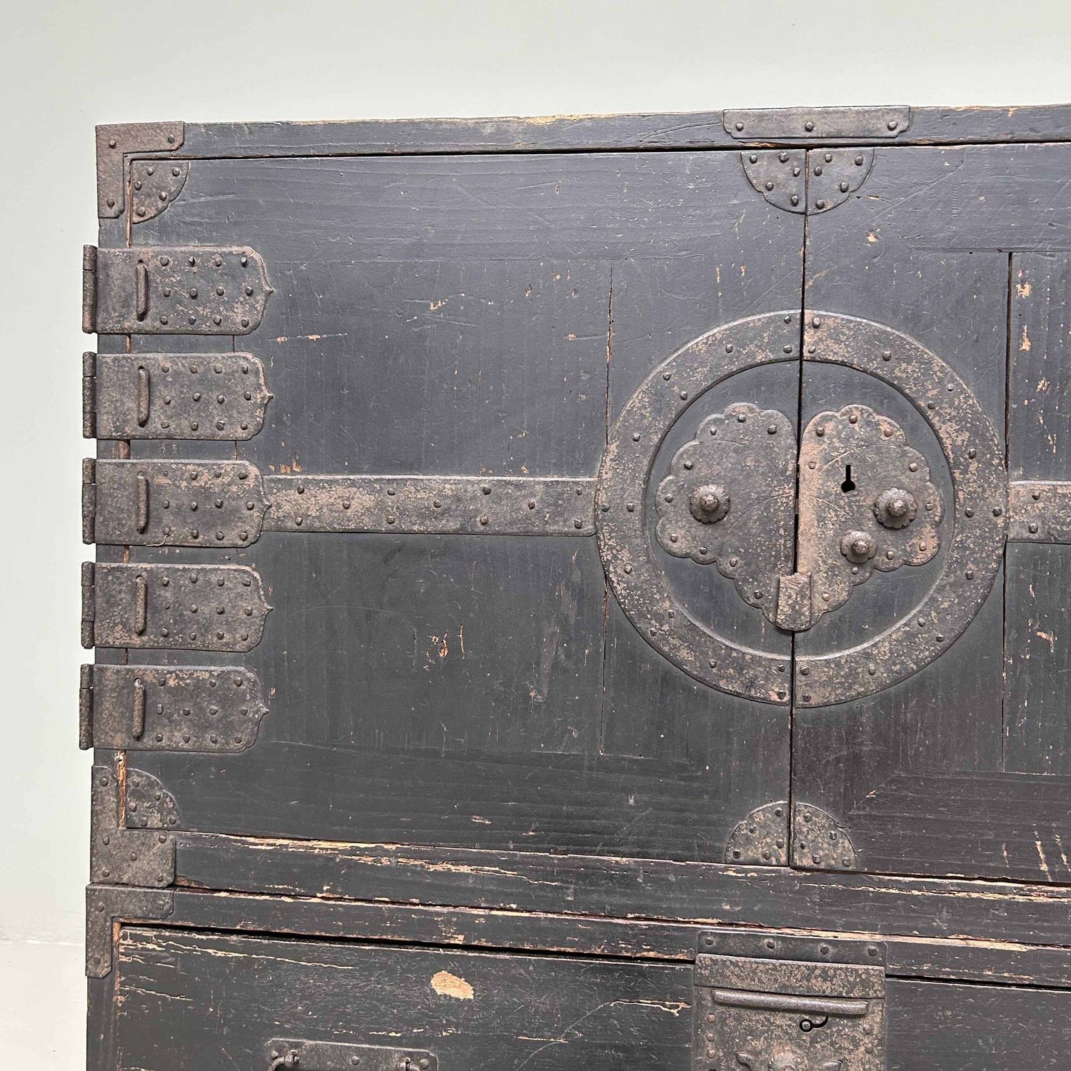 Two-Piece Lacquer Chest of Drawers Japanese Tansu, Meiji Era.