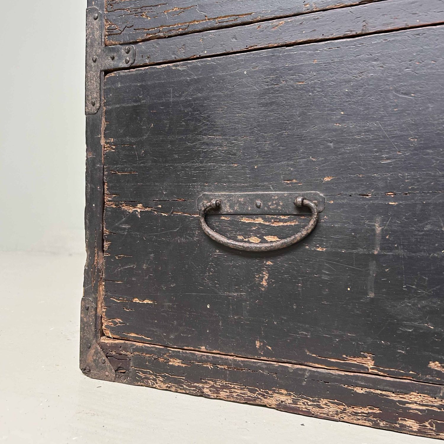 Two-Piece Lacquer Chest of Drawers Japanese Tansu, Meiji Era.