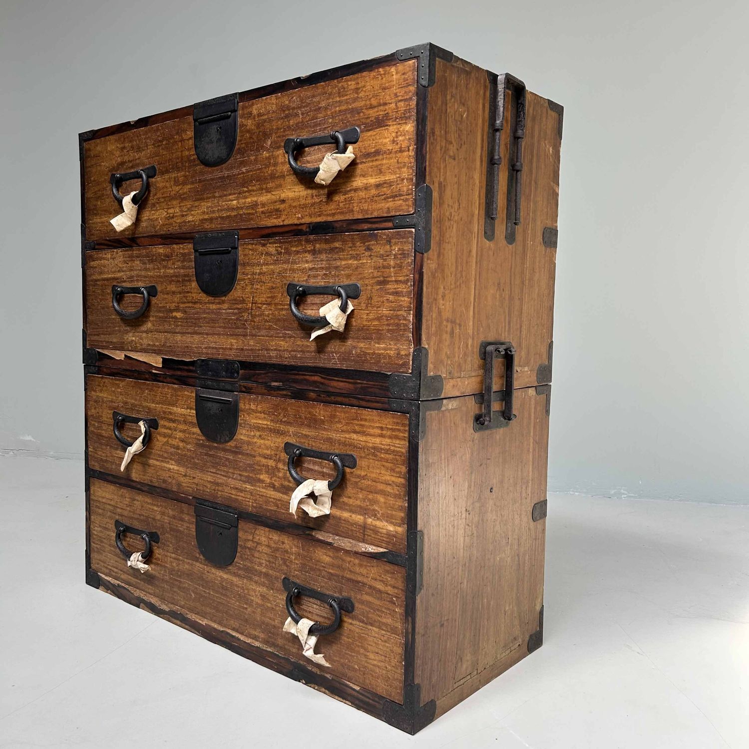 Authentieke Japanse Kimono Tansu Ladekast, Meiji-periode.