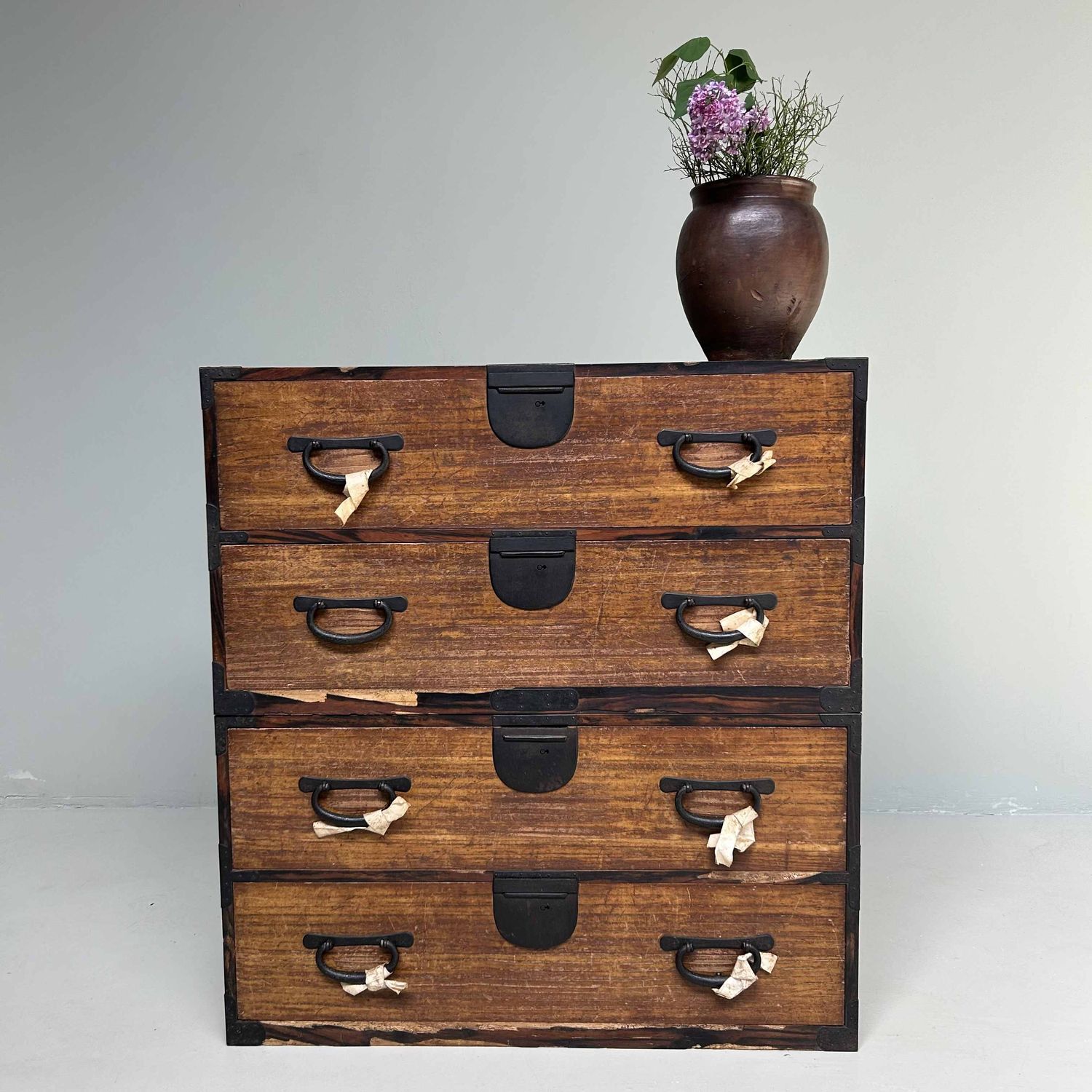 Authentieke Japanse Kimono Tansu Ladekast, Meiji-periode.