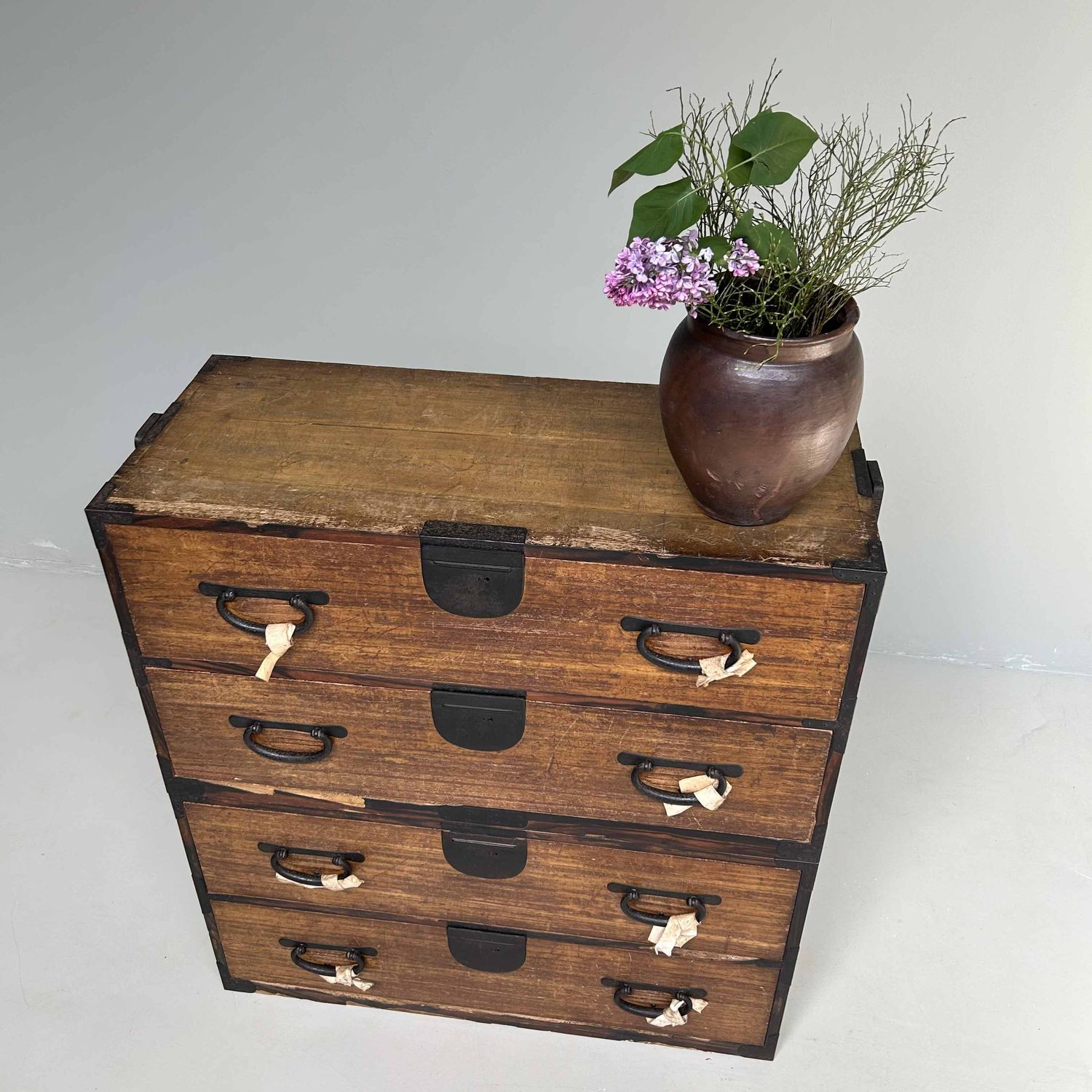 Authentieke Japanse Kimono Tansu Ladekast, Meiji-periode.