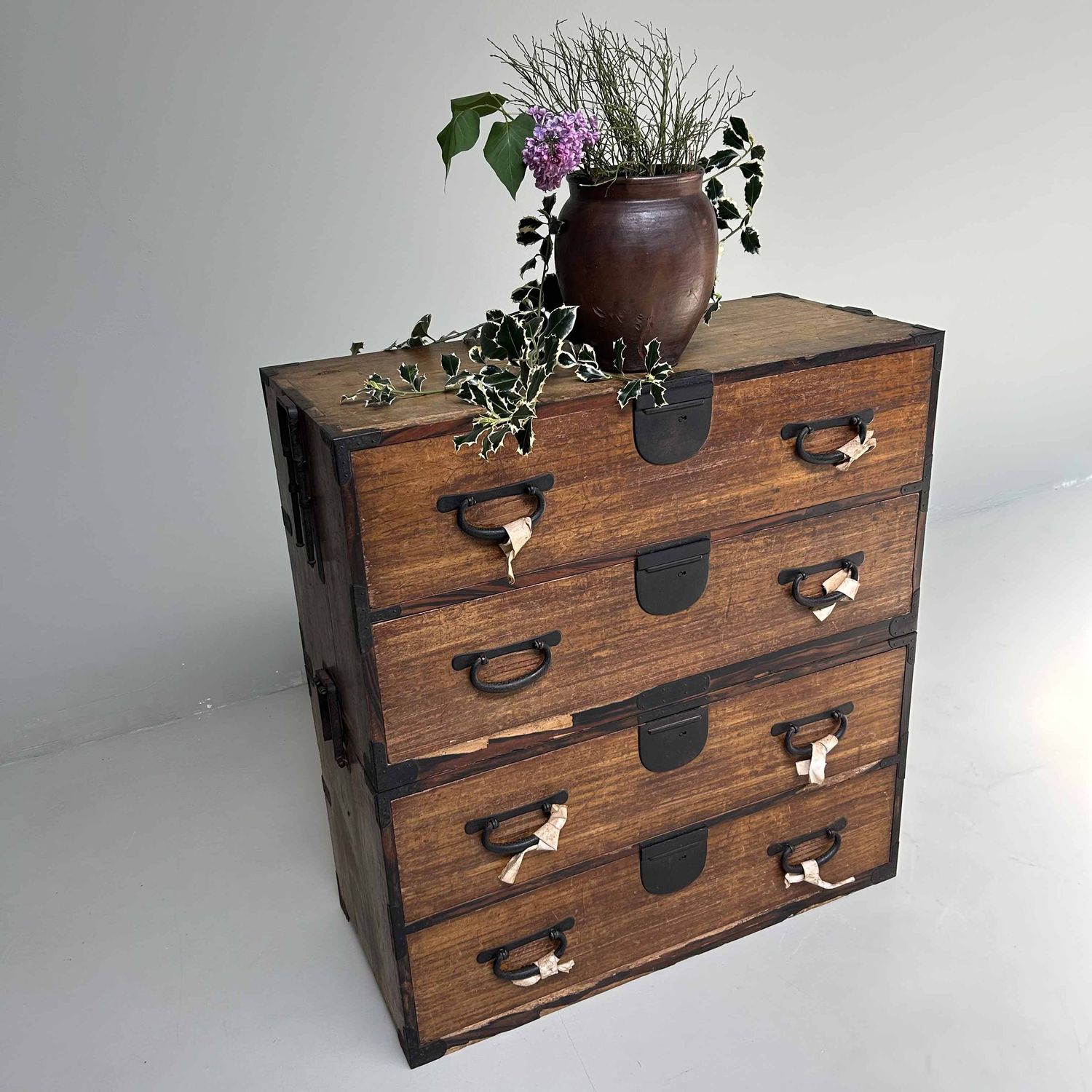 Authentieke Japanse Kimono Tansu Ladekast, Meiji-periode.