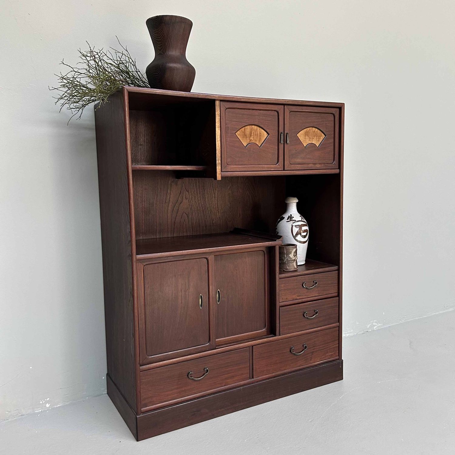 Mid Century Cha Tansu, Theekast, Japan, jaren '60.