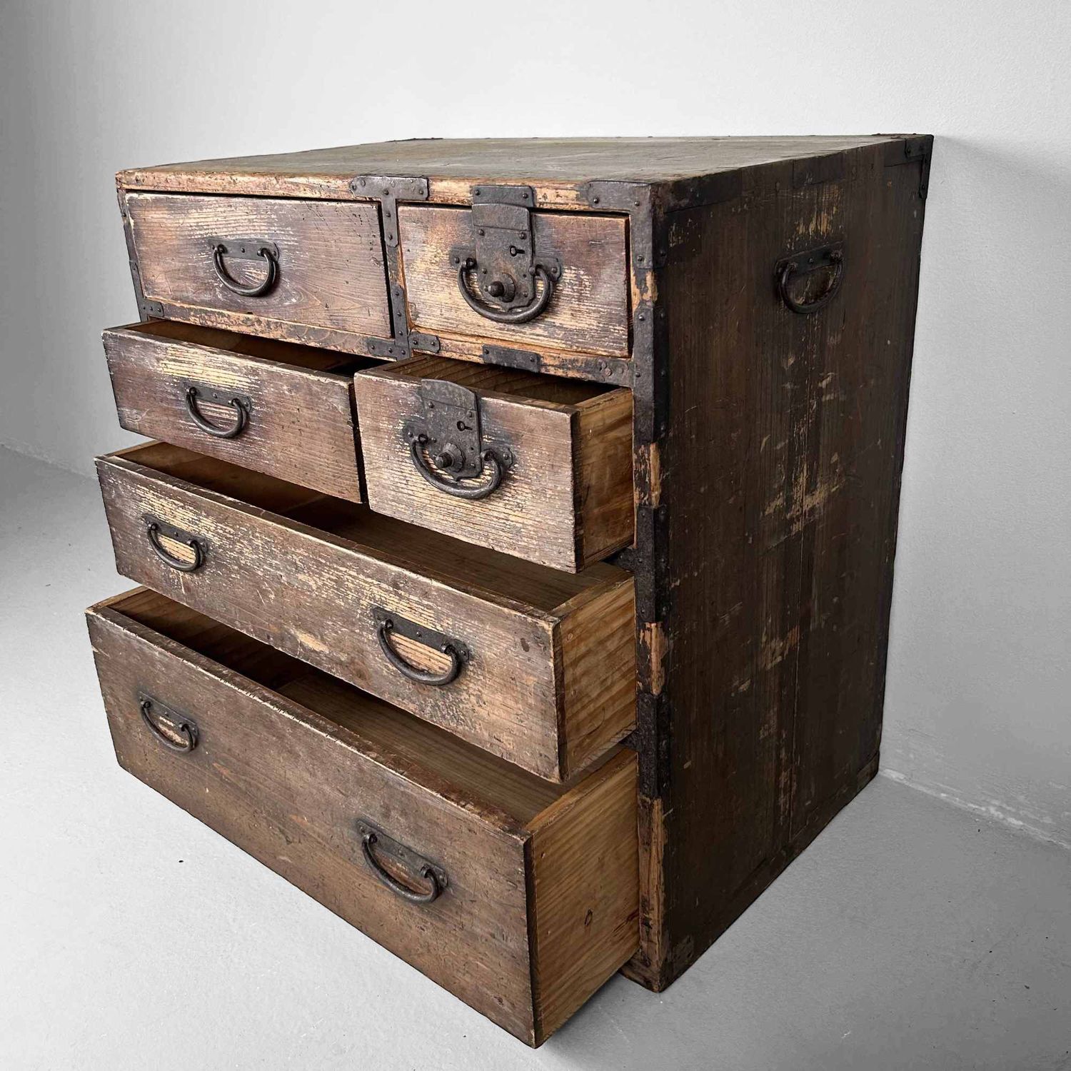 Kleine Japanse Tansu Ladekast, Meiji-periode.