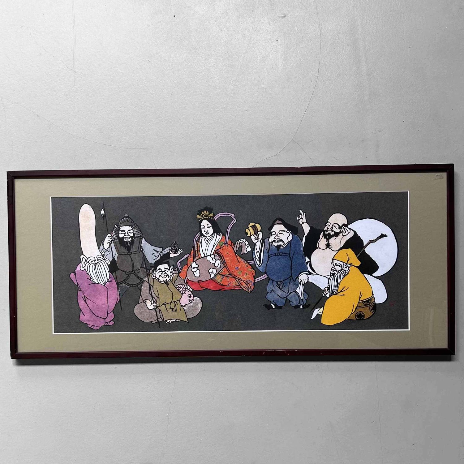 Wall Decoration "Shichifukujin, Seven Lucky Gods", Shōwa Era, Japan.