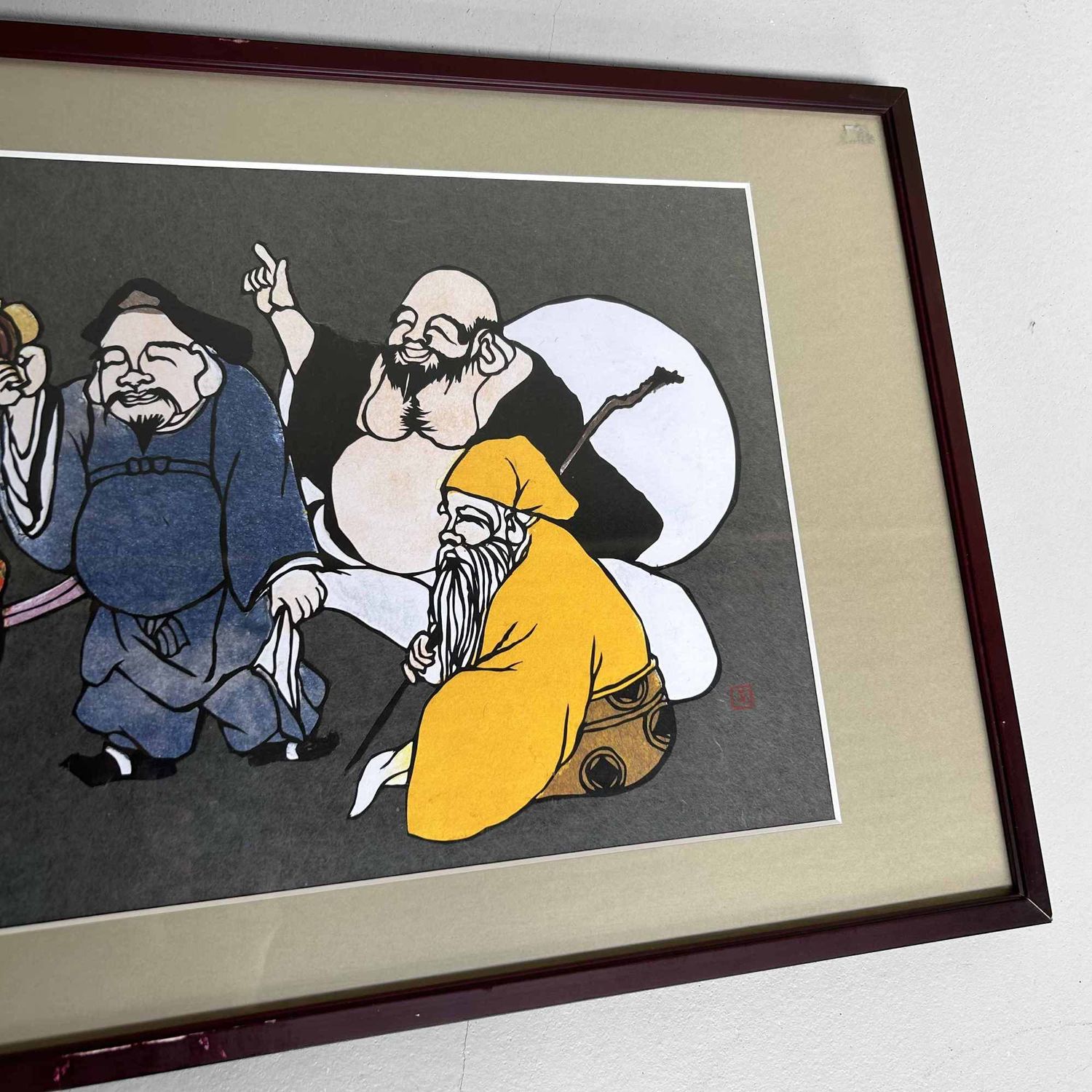 Muurdecoratie "Shichifukujin, Seven Lucky Gods", Shōwa-periode, Japan.