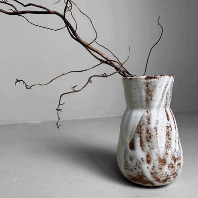 Ikebana Flower Vase, Oujigama 王子, 1970s, Japan.