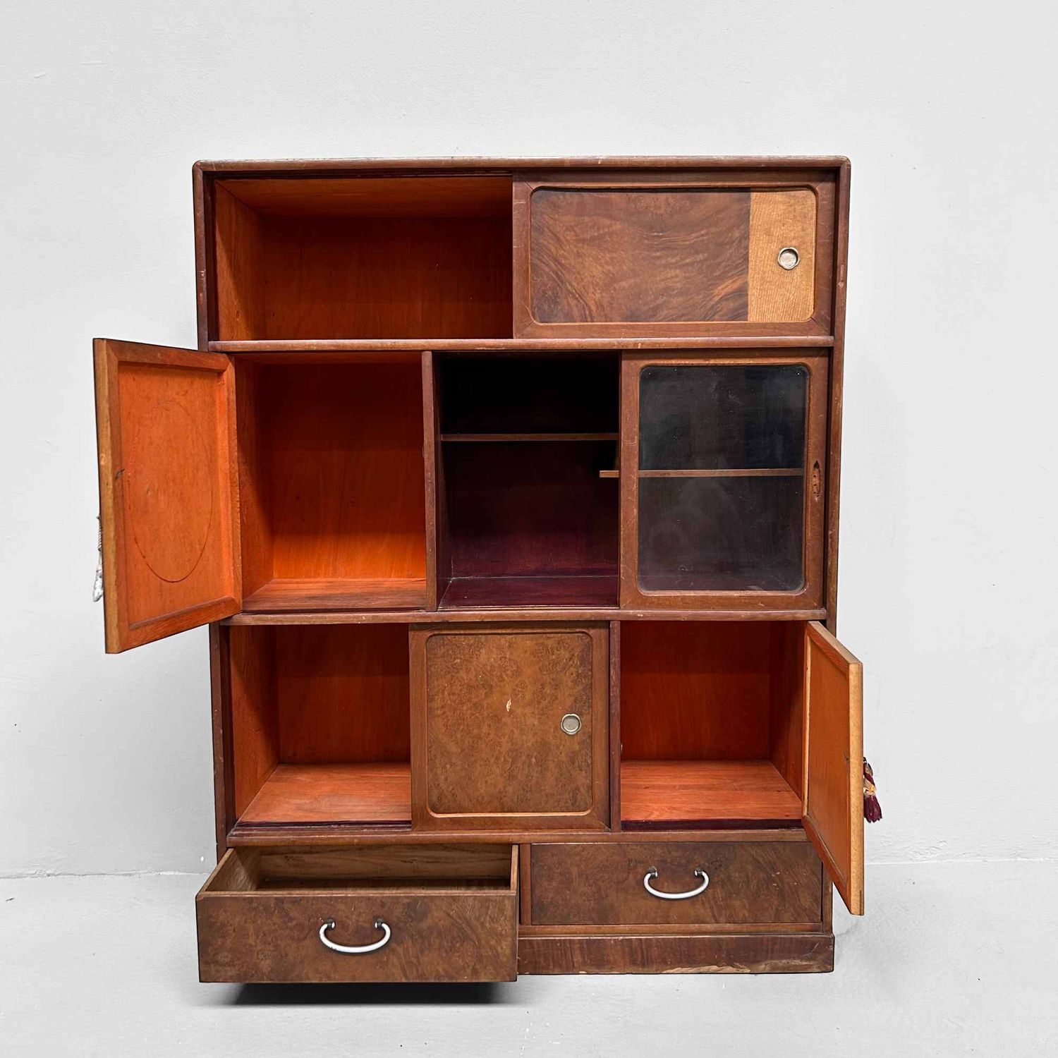 Mid Century Cha Tansu, Japanse Theekast, Shōwa Periode.