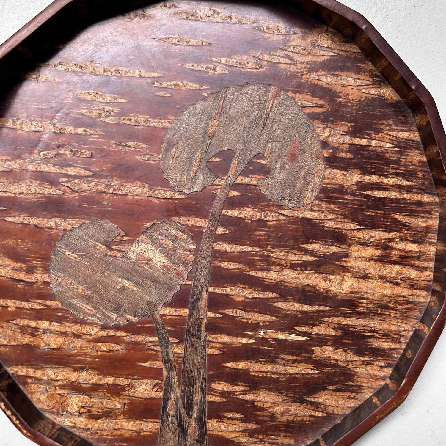 Mid Century 'Cherry Bark' Dienblad, AKITA, Japan.
