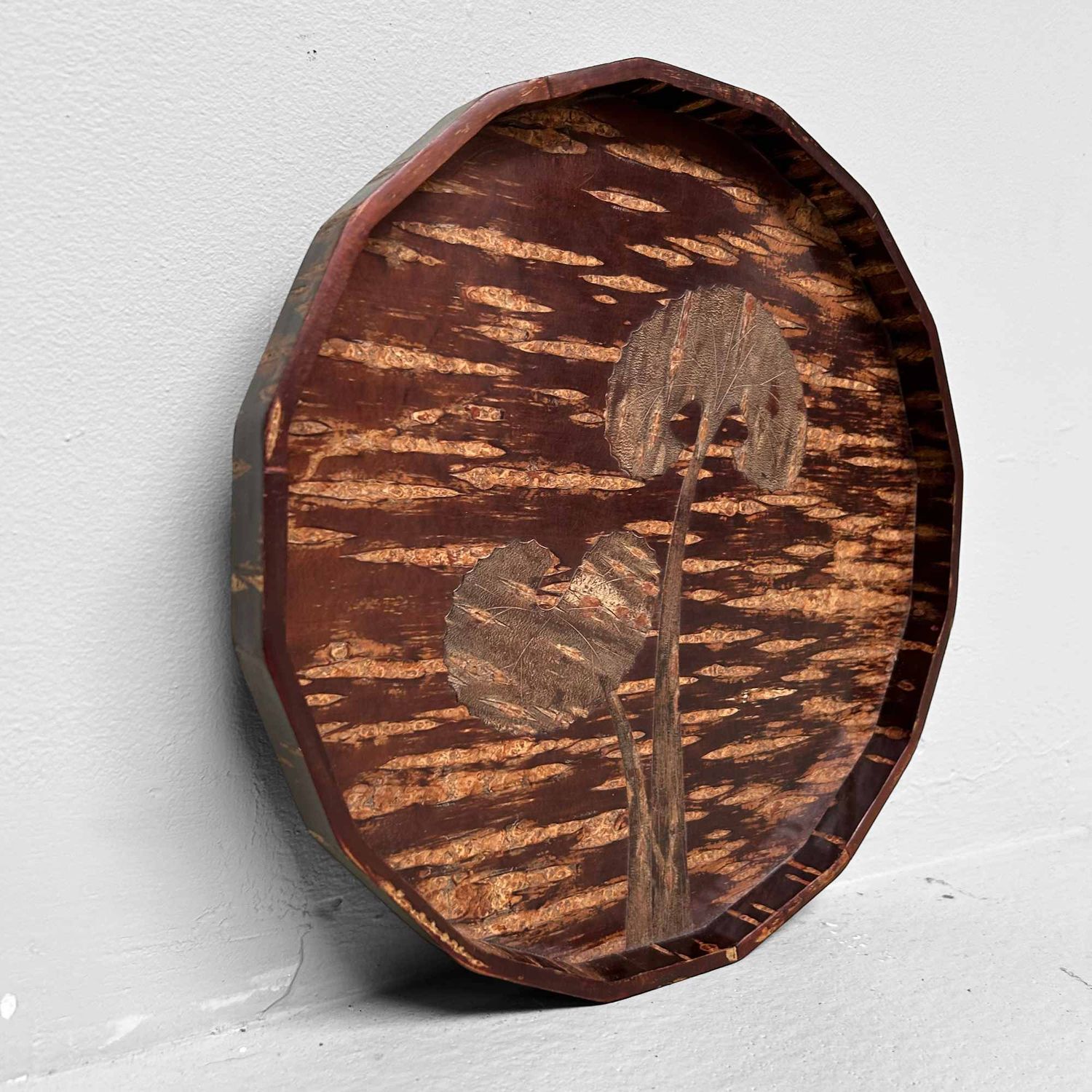 Mid Century 'Cherry Bark' Dienblad, AKITA, Japan.