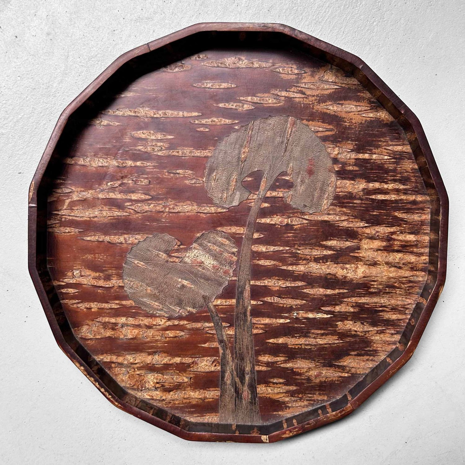 Mid Century 'Cherry Bark' Dienblad, AKITA, Japan.